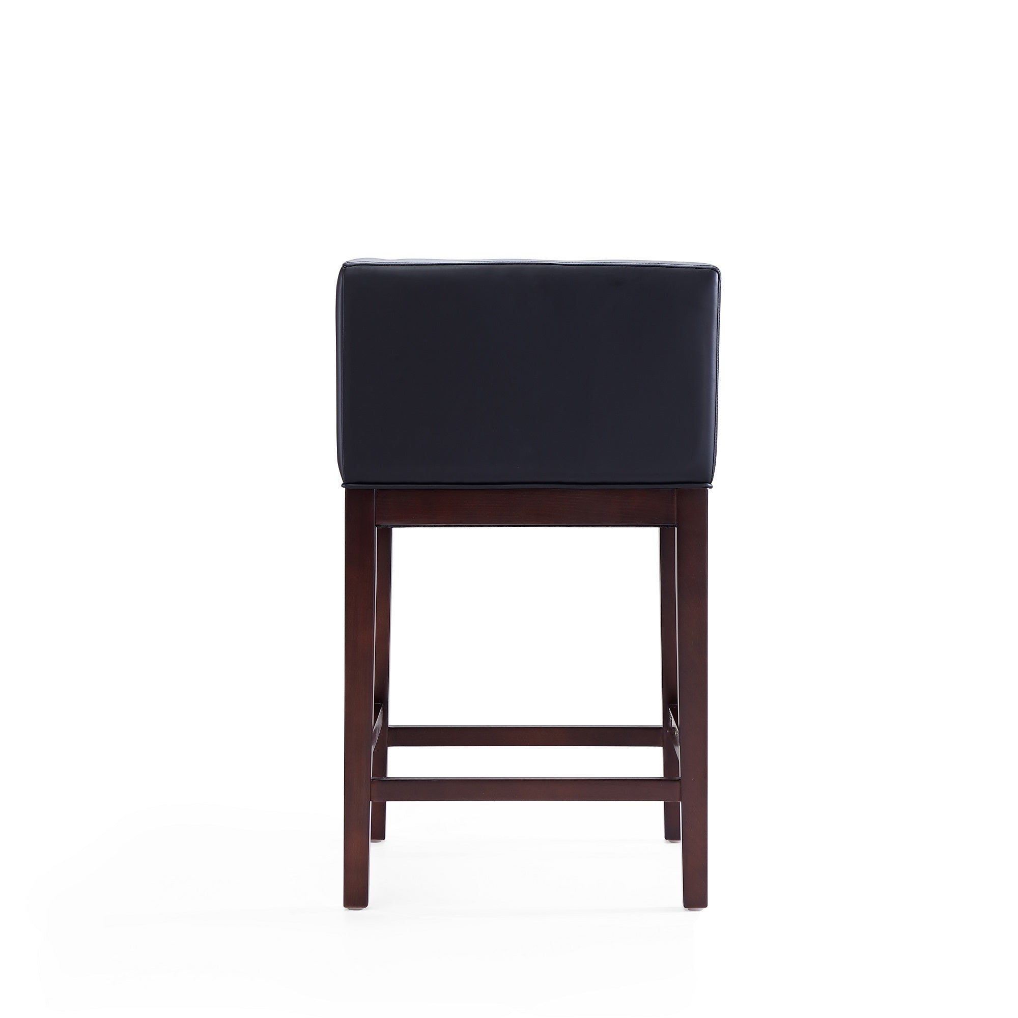 Alt View 2. Manhattan Comfort - Kingsley Mid-Century Modern Wood Upholstered Counter Stool - Set of 2 - Black.
