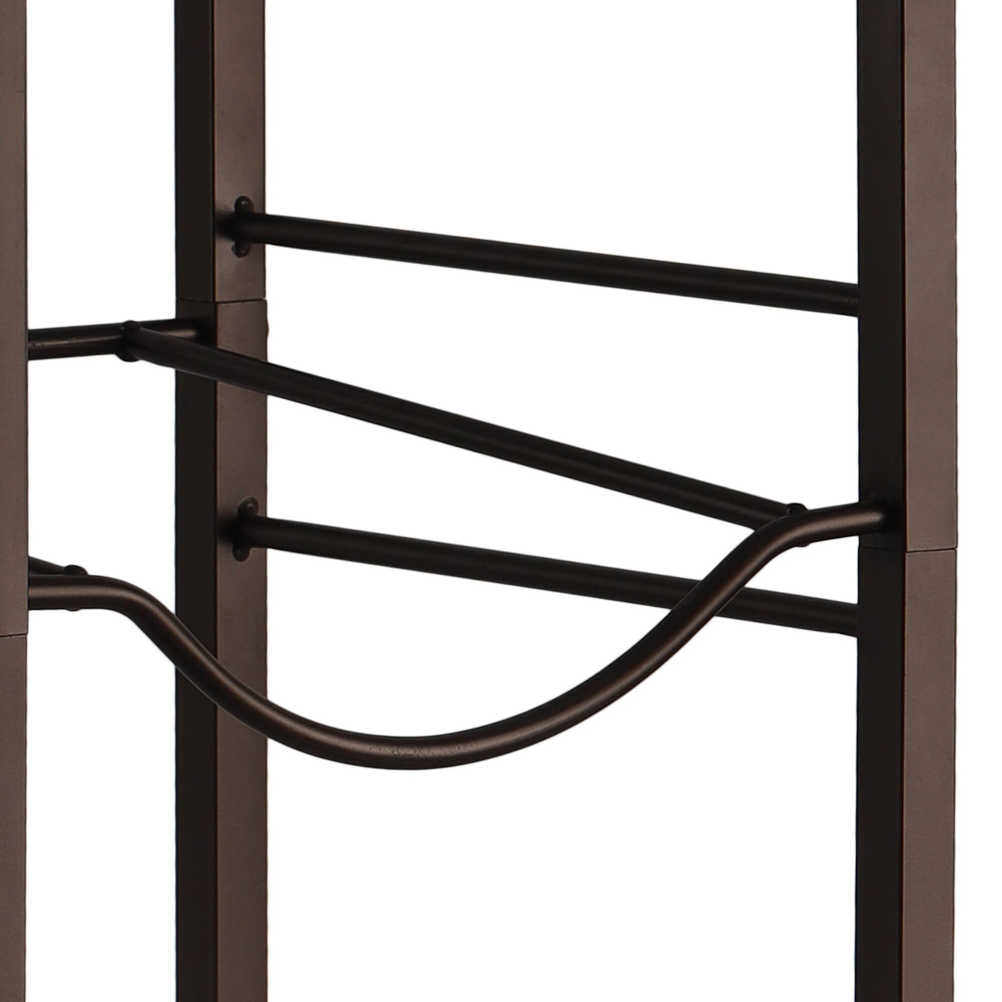 Left. Oumilen - Brown 4-Tier Square Tube Water Bottle Rack, Heavy Duty 5 Gallon Water Jug Storage Holder with Adjustable Feet - Brown.
