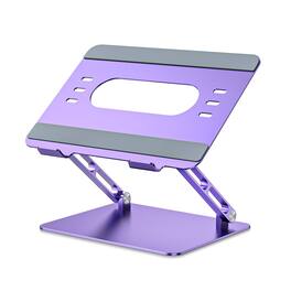 HongFei - Laptop Stand for Desk Ergonomic Computer Riser Aluminum Laptop Stand - Pink/Gray