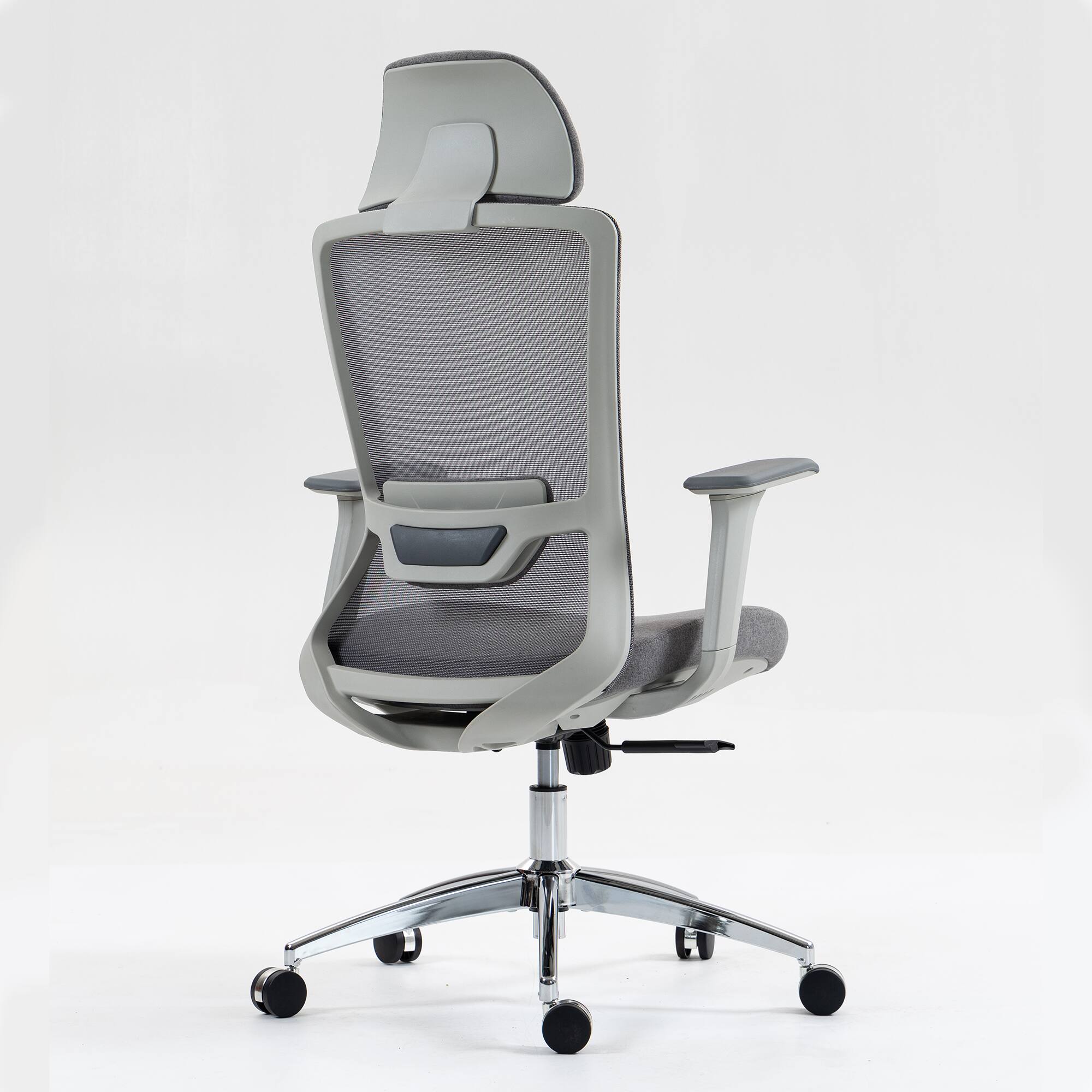 Alt View 7. PexFix - High-Bcak Ergonomic Office Chair with Dynamic Lumbar Support, Adjustable Seat Depth for Desk Work - Gray.