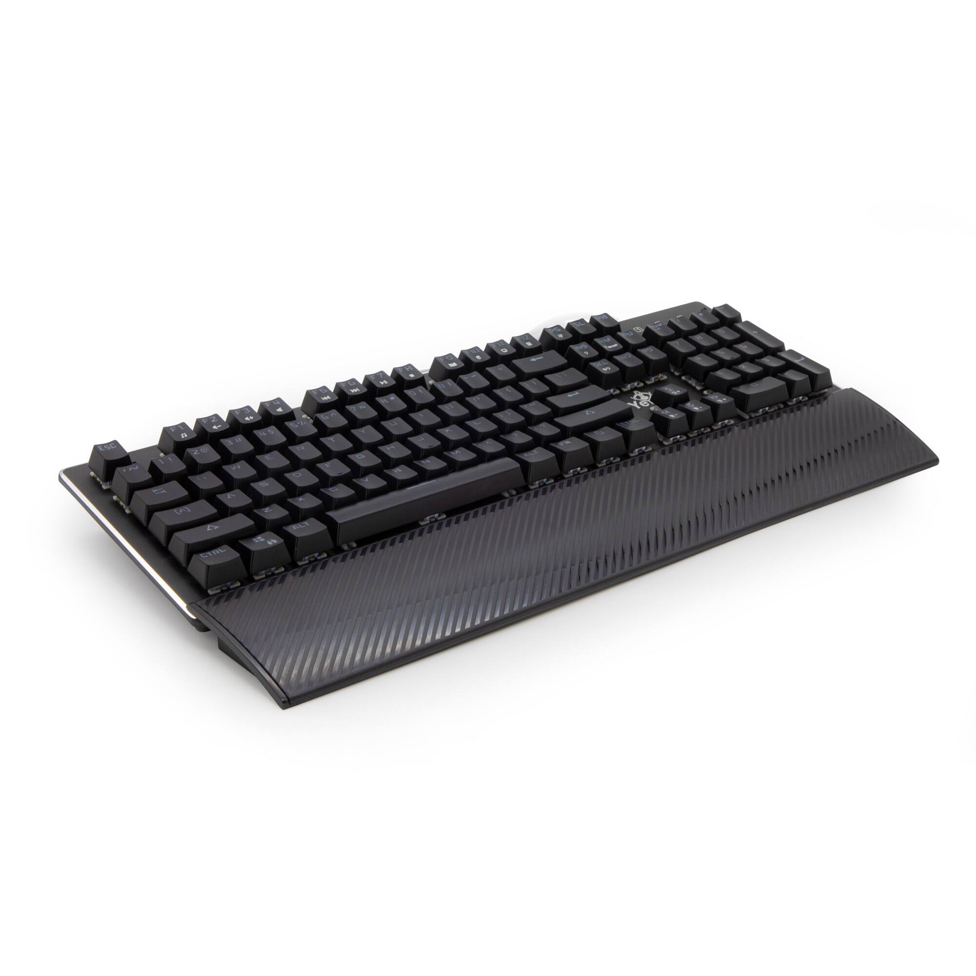 Left. YEYIAN - YEYIAN Mechanical Gaming Keyboard, 104 RGB LED Backlit, Palm Rest YAT1801EN - Black.