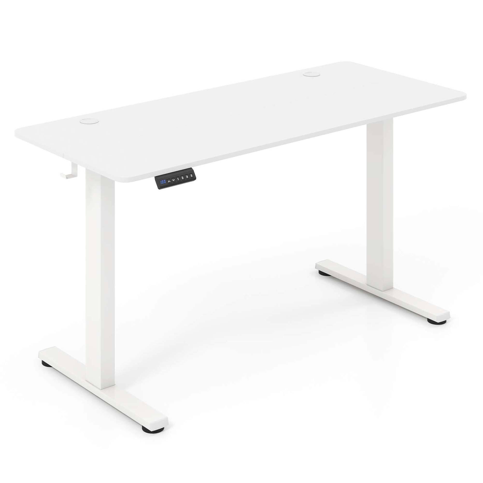 Alt View 19. Costway - Standing Desk with Hanging Hooks - 55" Wide - White.