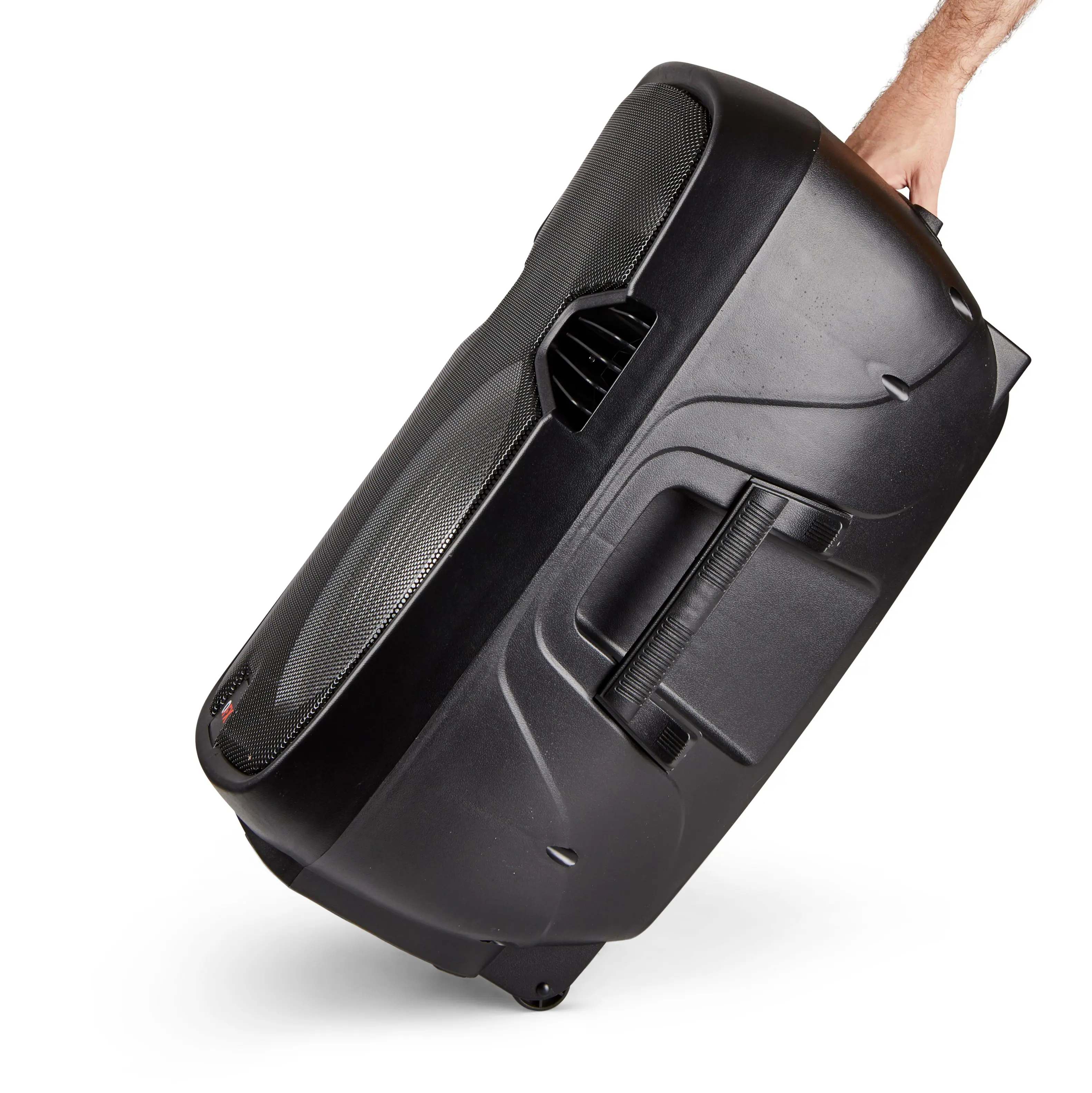 Alt View 1. QFX - 15" BT Speaker Recharge  with LED Lights - Black.