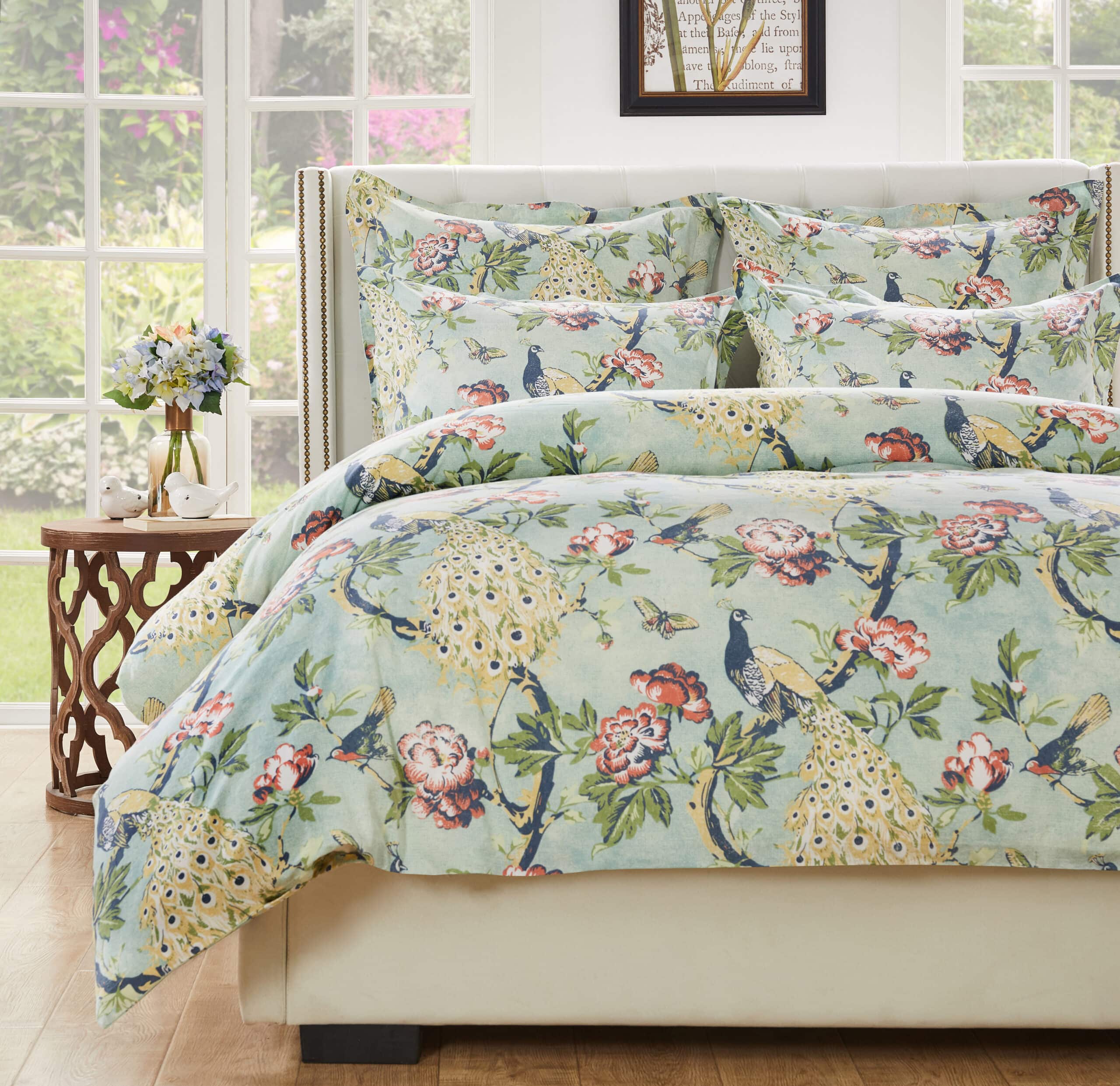 BreeBe - Pavona Duvet Set 3-Piece Full/Queen - Jade