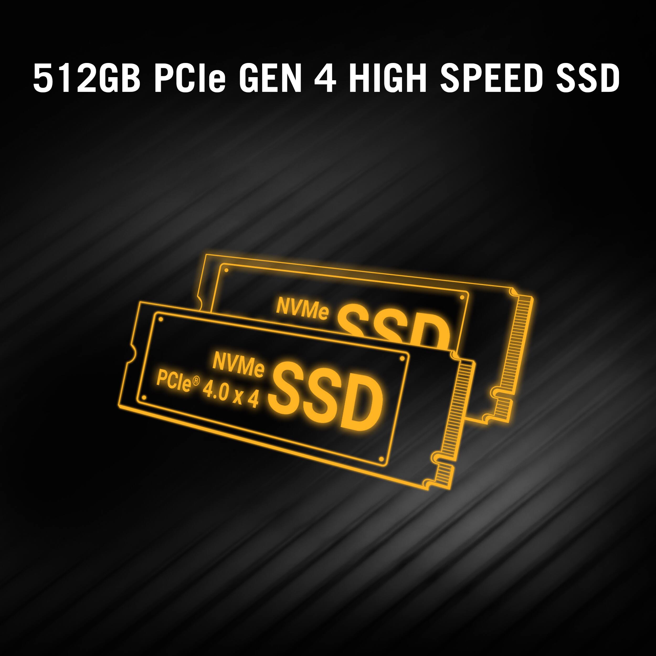 512GB PCle Gen 4 High Speed NVMe SSD NVMe PCle 4.0 x 4 SSD