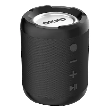 Front. Okko - Okko AquaBoost Mini V2, Wireless Portable Bluetooth Speaker.