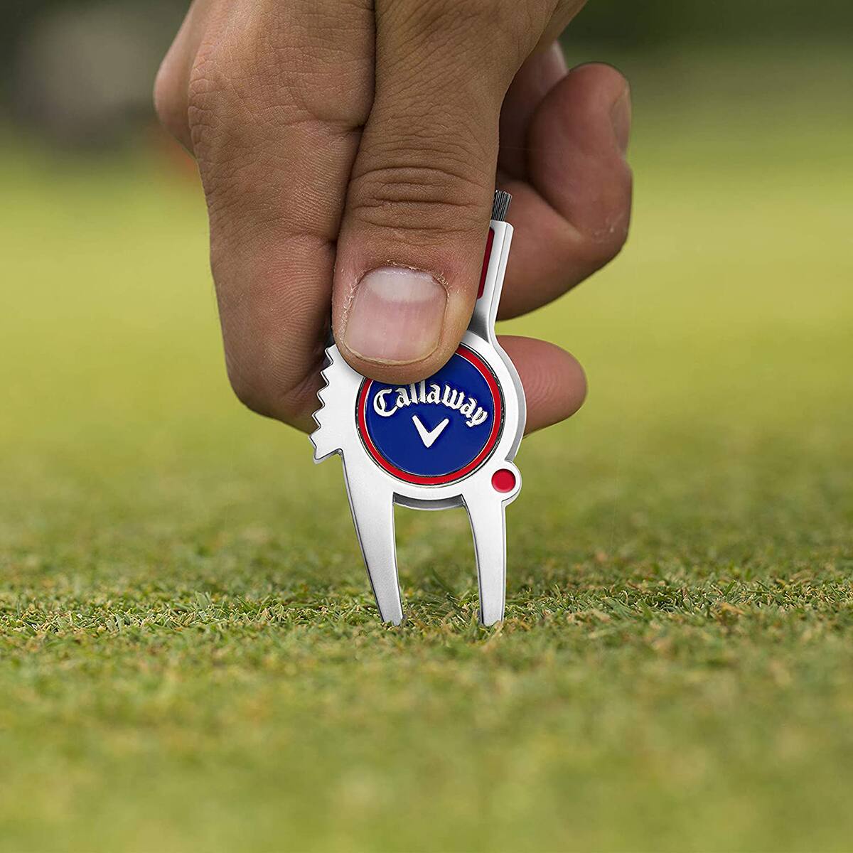 Alt View 3. Callaway - Callaway Golf 4-in-1 Divot Repair Tool - Red/White/Blue - Red/White/Blue.