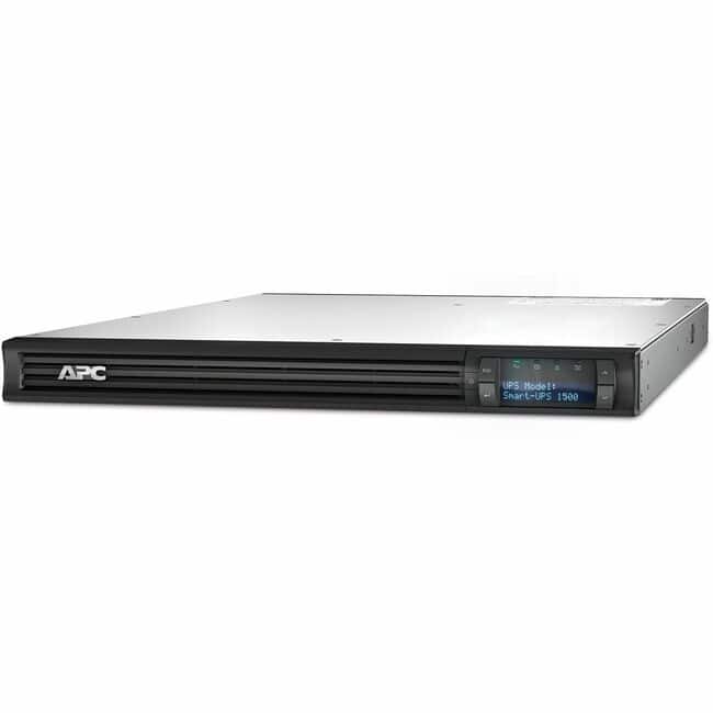 APC - Smart-UPS, Line Interactive, 1500VA, Rackmount 1U, 230V, 4x IEC C13 outlets, SmartSlot, AVR, LCD - 1U Rack-mountable - Black