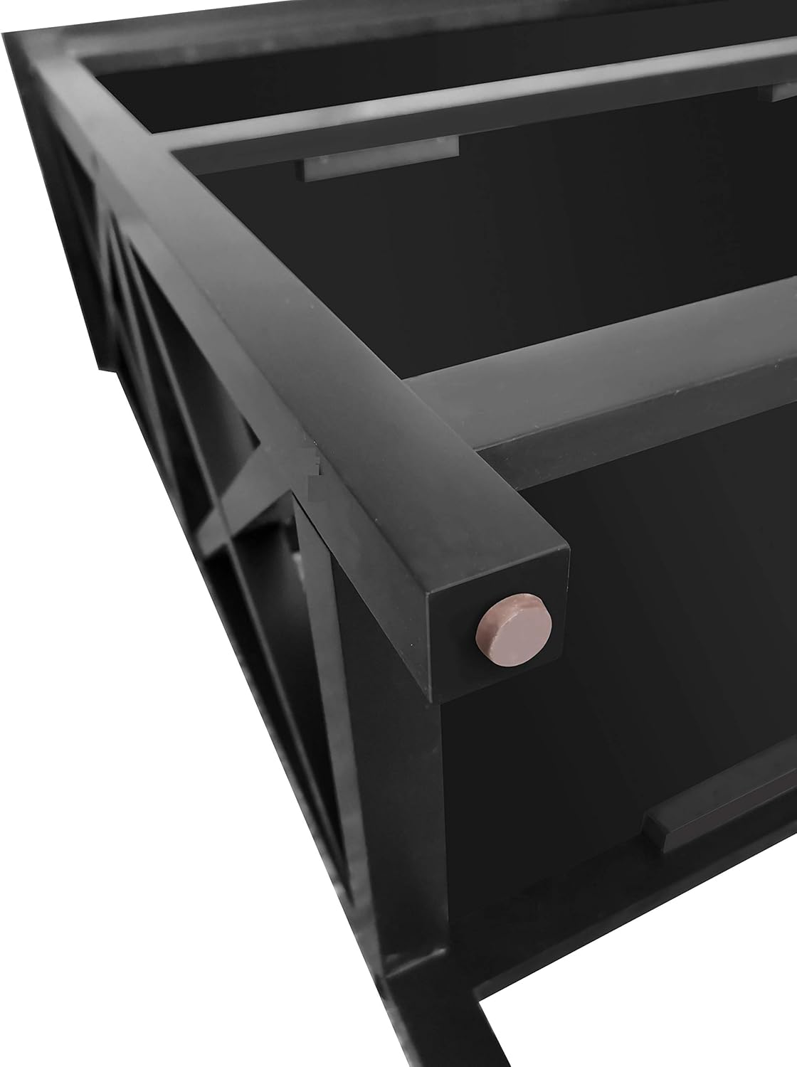 Alt View 2. Kings Brand Furniture - Kings Brand Furniture 3-Tier X-Design Console Entryway Sofa Table With Shelves, Black - Black.