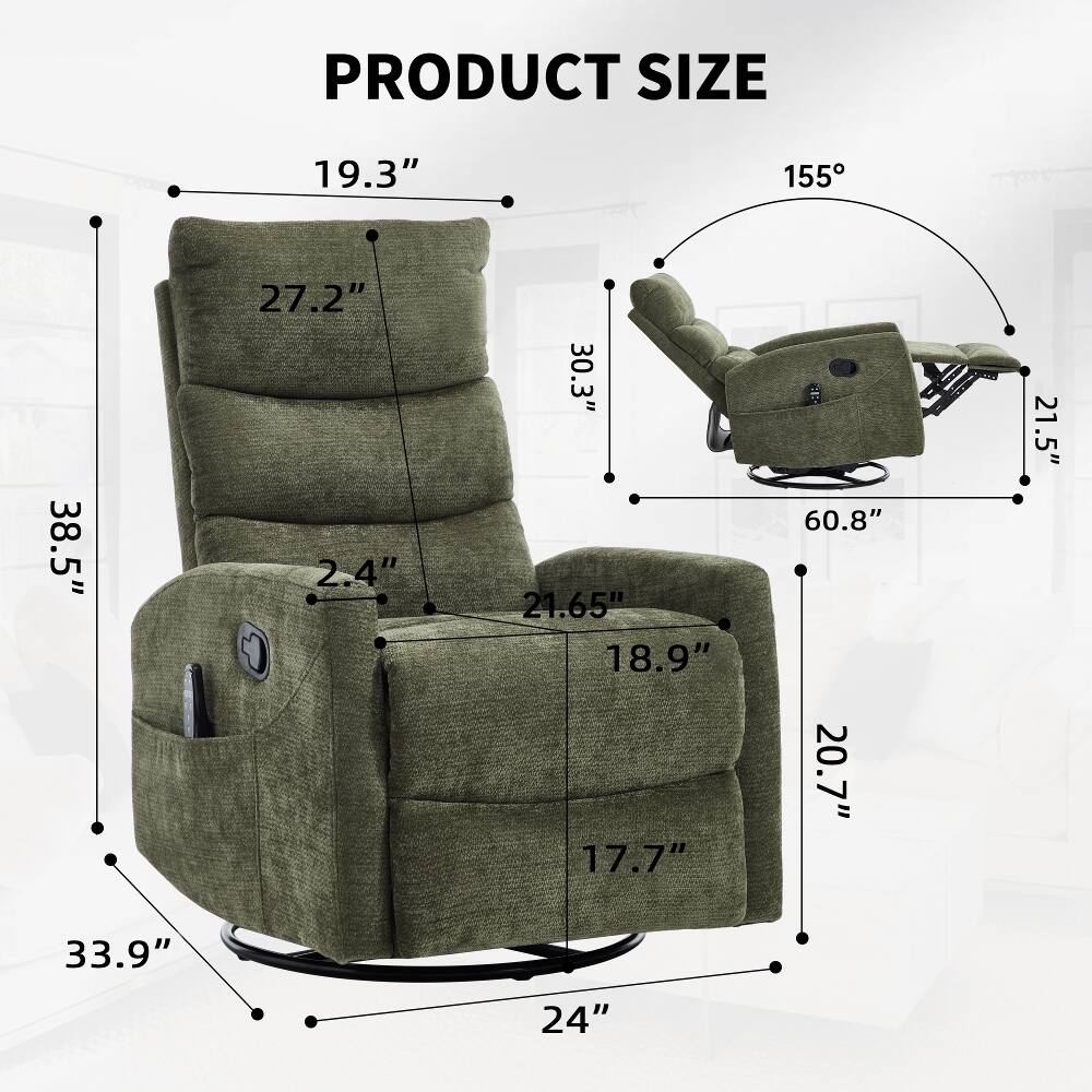 PRODUCT SIZE
19.3"
155°
38.5" 33.9"
27.2" 2.4"
30.3" 21.65" 18.9" 17.7"
60.8" 20.7"
21.5"
24"