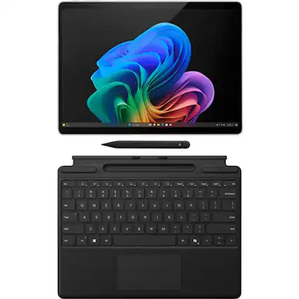Front. Microsoft - Microsoft Surface Pro Copilot+ PC Touchscreen 13" LCD Snapdragon X Plus Processor 16GB RAM 256GB SSD (11th Edition) Plat - Platinum.