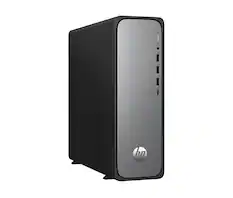 Front. HP - HP OmniDesk Slim Desktop PC S03-0010 Intel Processor 300 8GB 256GB Intel UHD Graphics 710 Windows 11 Home - Silver.