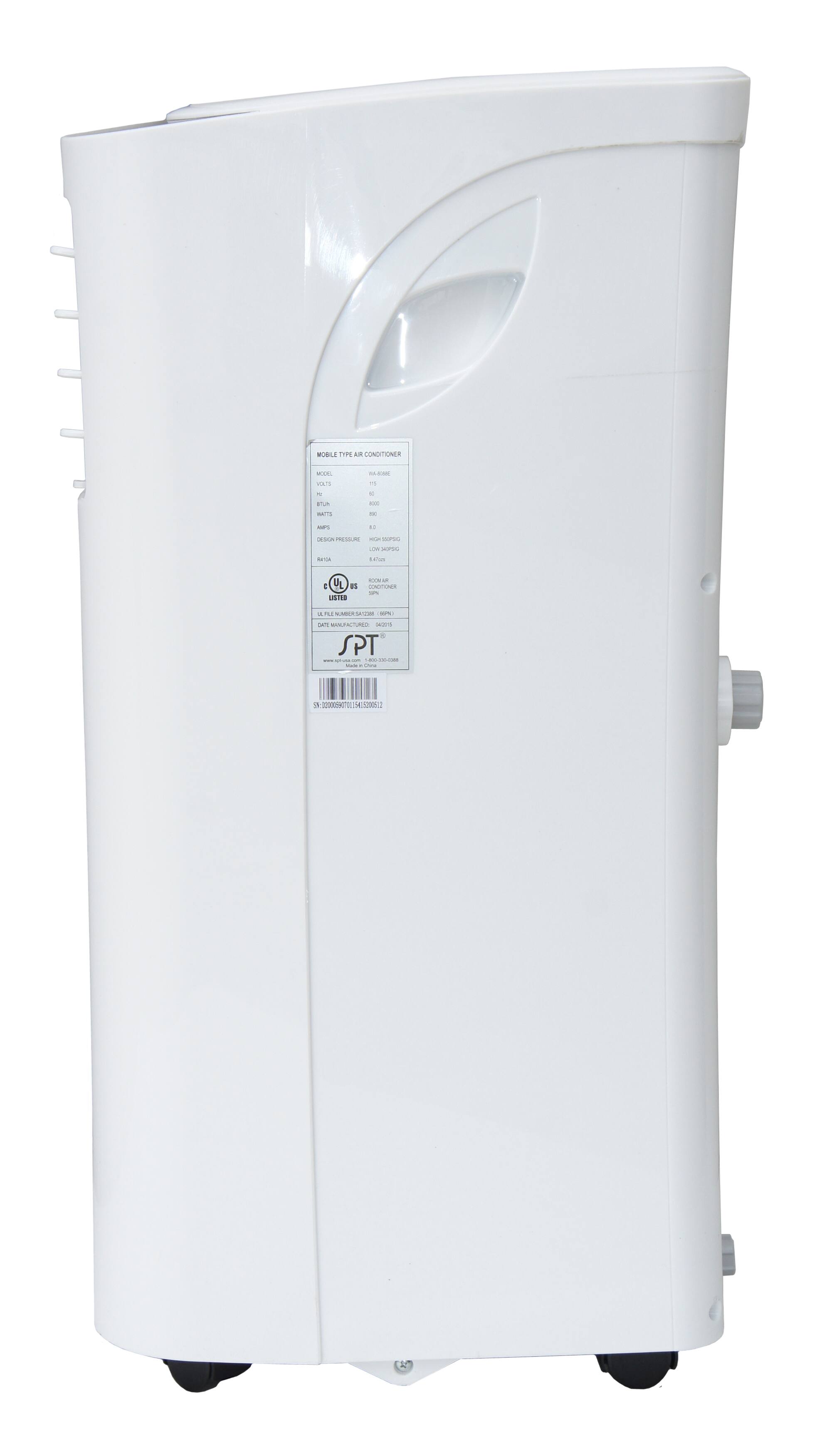 Alt View 13. SPT - 10,000 BTU Portable Air Conditioner – Cooling Only - White.