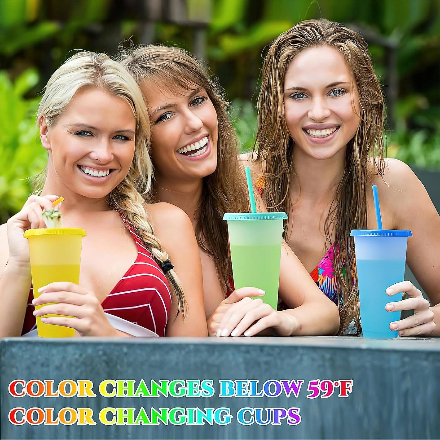 COLOR CHANGES BELOW 59°F COLOR CHANGING CUPS