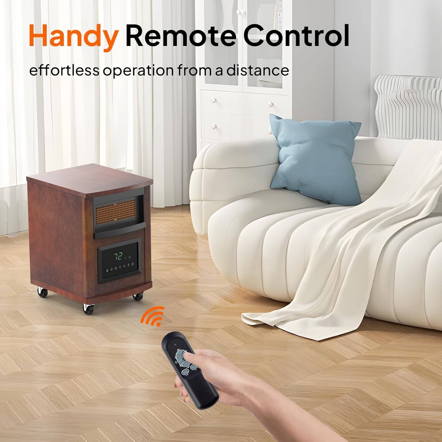 Handy Remote Control  
effortless operation from a distance