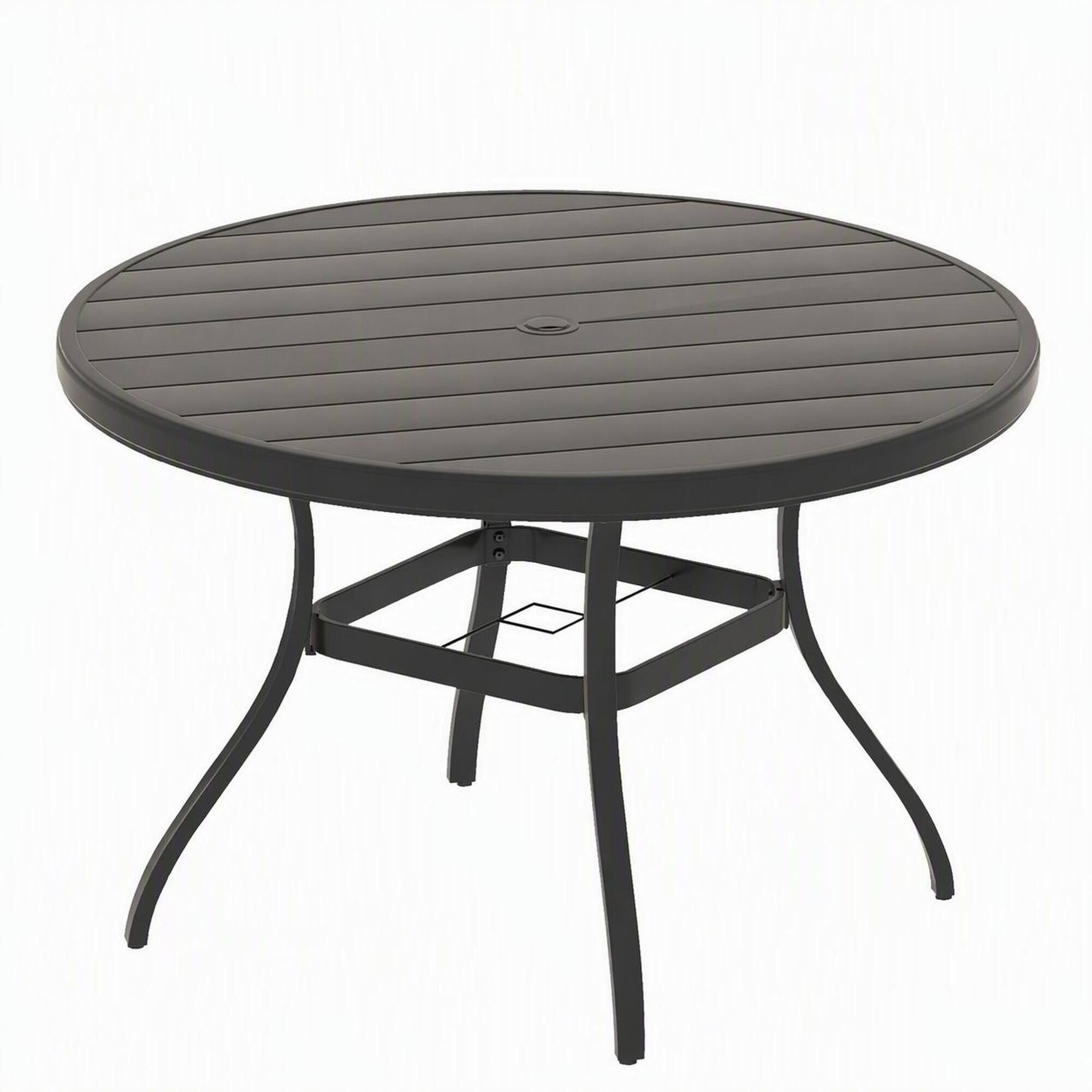 Alt View 2. RYHNUYNE - Round Mosaic Outdoor Side Table with Ceramic Top,Outdoor End Table for Patio Balcony Garden - White+Blue.