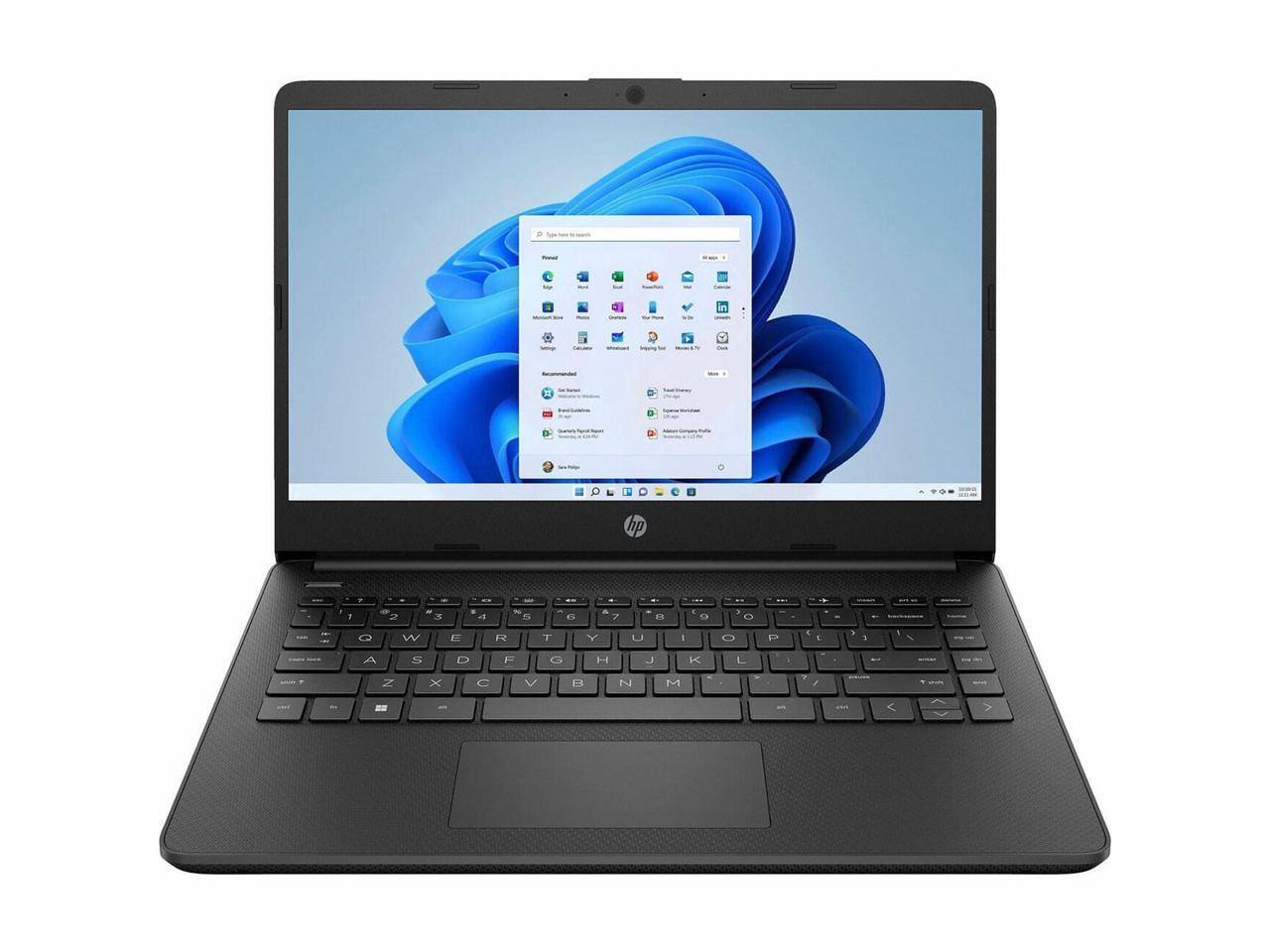 Alt View 7. HP - HP 14-dq3210nr 14" HD Touch, Celeron N4500, 4GB RAM, 64GB eMMC, Win 11 Home S Mode, Jet Black - Jet Black.