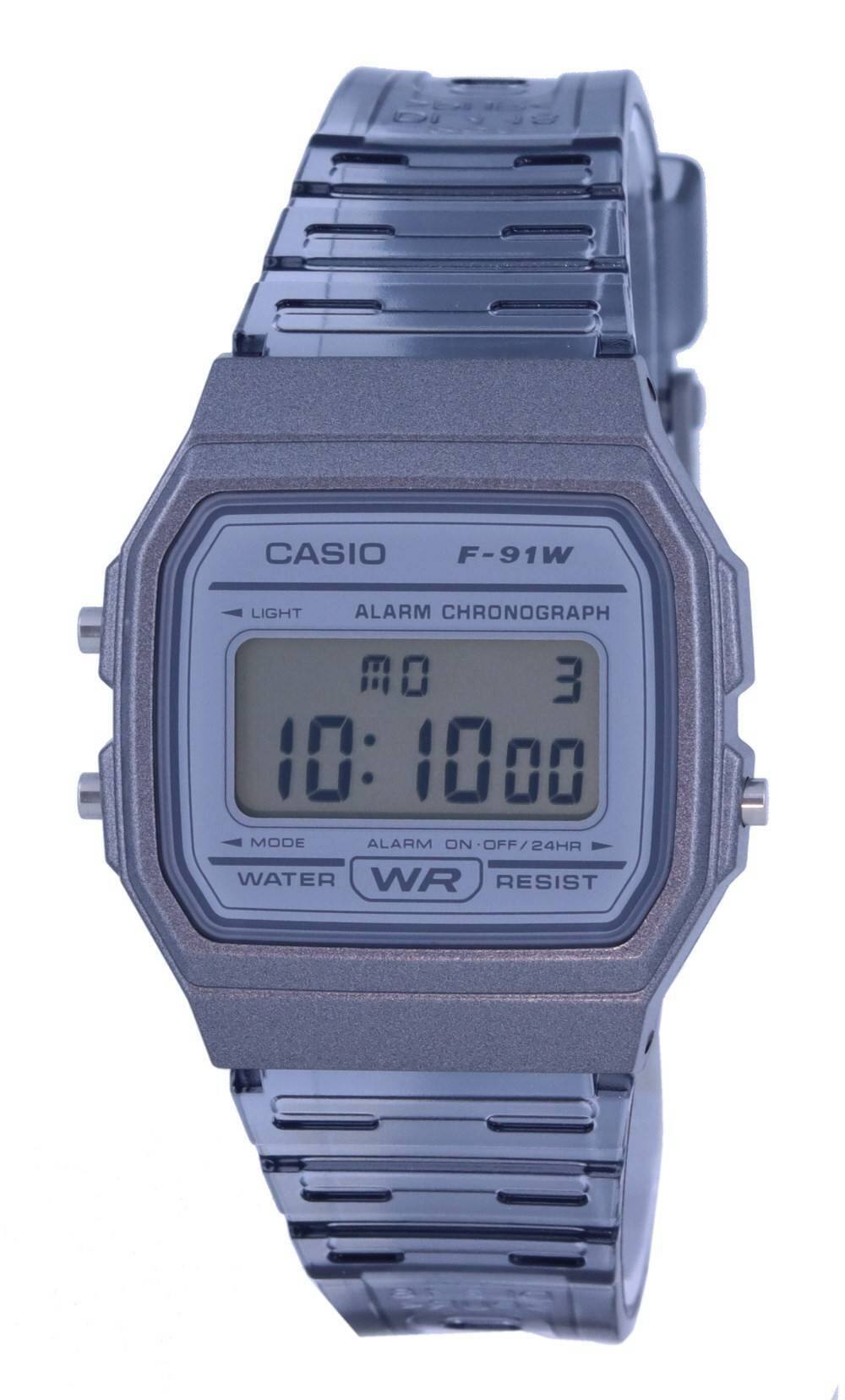 Casio - F-91WS-8 Quartz Ladies Watch Alarm Chrono - Gray