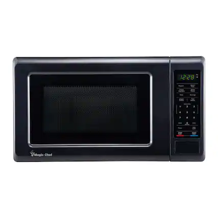 Sure, here is the corrected and grouped text from the image:
- **Magic Chef**
- **12:28**
- **Programs:**
- Popcorn
- Potato
- Beverage
- Pizza
- Reheat
- Defrost
- Dinner
- Dessert
- **Dinner:**
- Baked
- Roasted
- Broiled
- **Beverage:**
- Beverage
- Defrost
- **Dessert:**
- Dessert
- **Clock**
- **Power**
- **Timer**
- **Start**
- **Stop**
