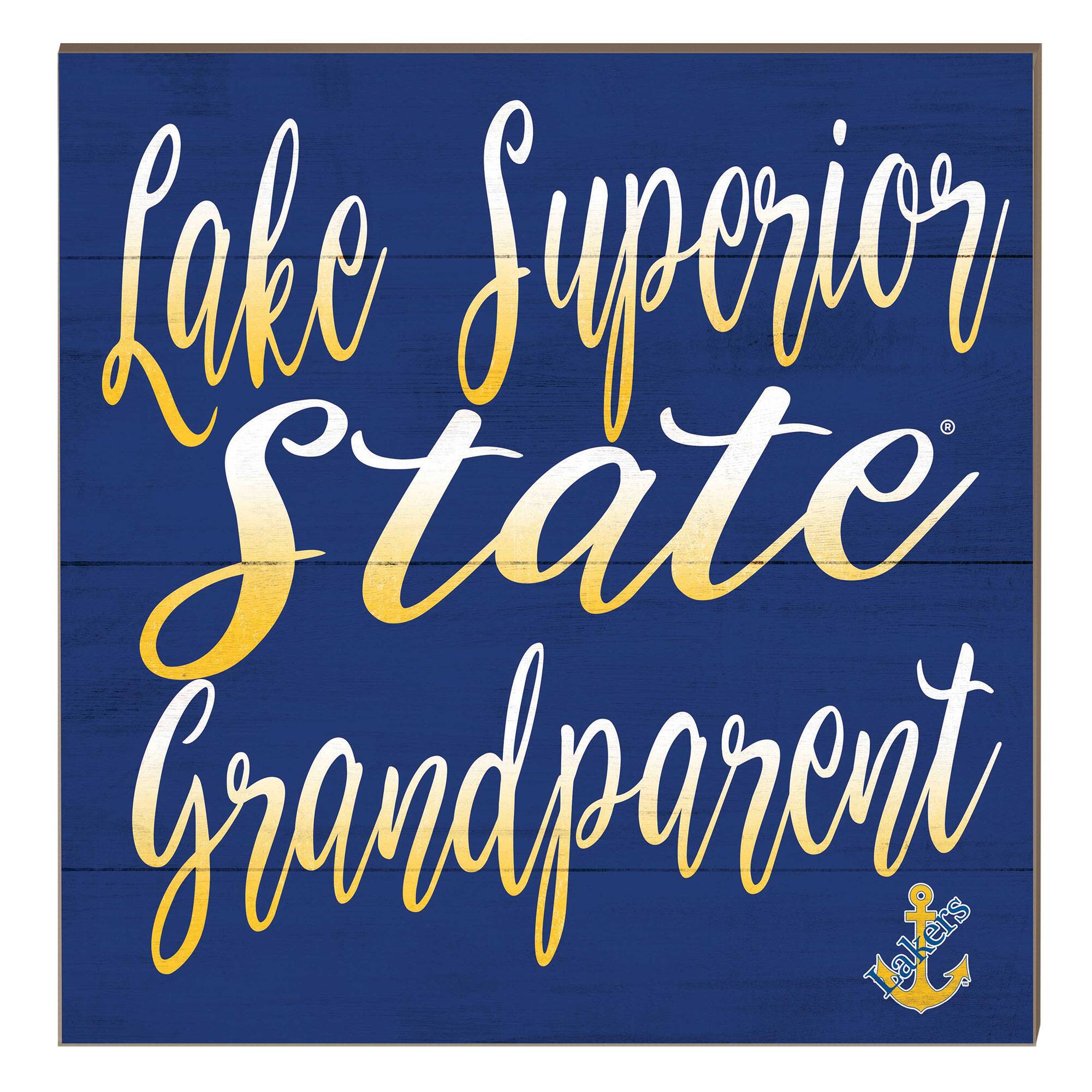 Lake Superior State Lakers 10" x 10" Grandparent Plaque