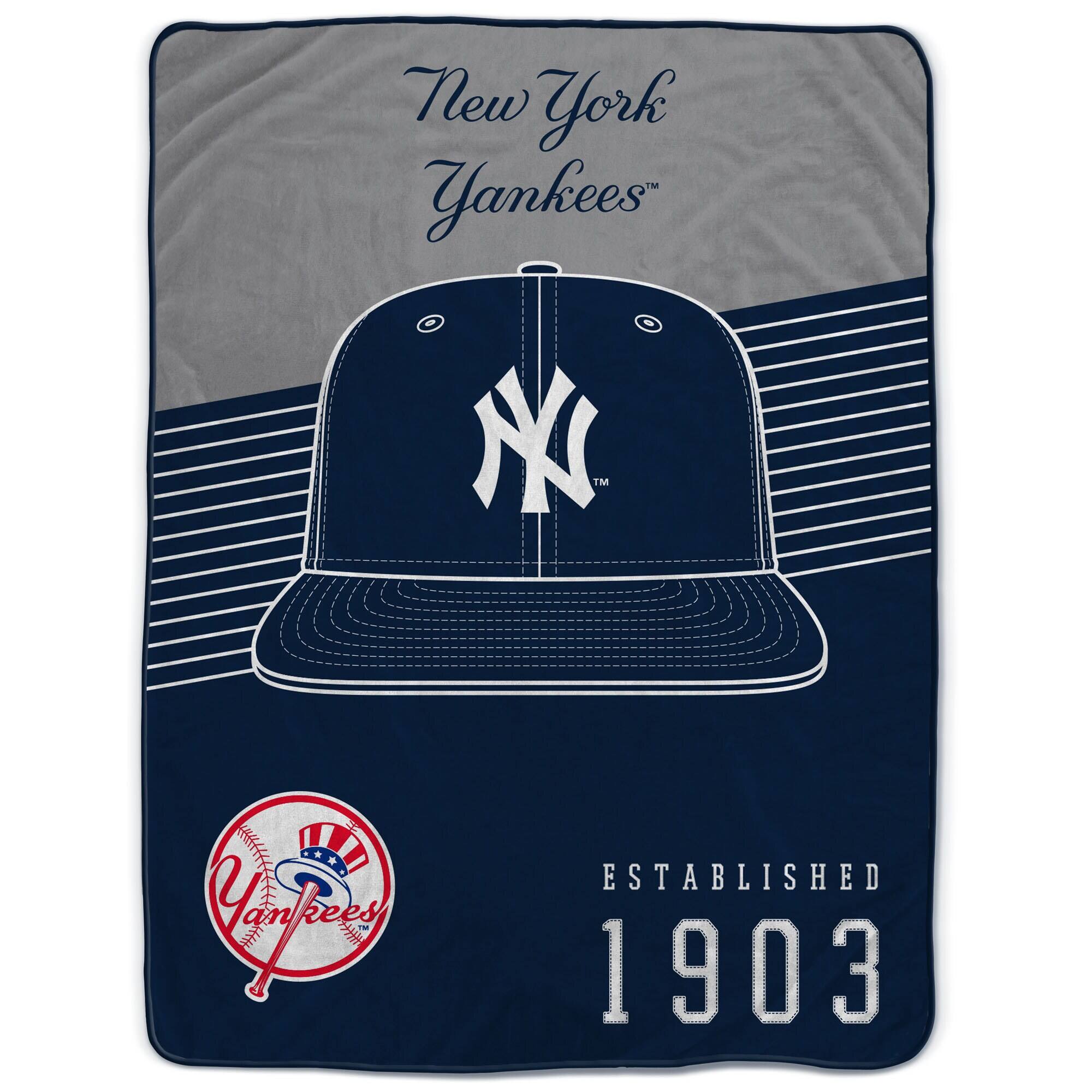 Pegasus - New York Yankees 60- x 80- Hat Stripes Throw Blanket - Multicolor