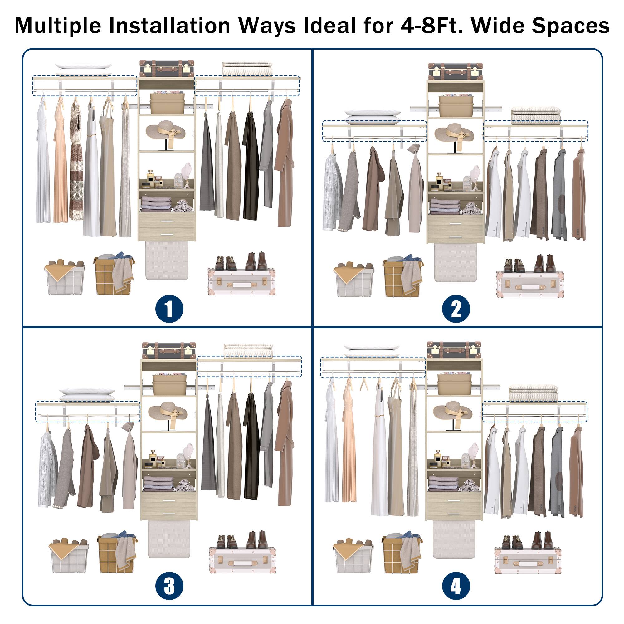 Multiple Installation Ways Ideal for 4-8Ft. Wide Spaces

1
2
3
4