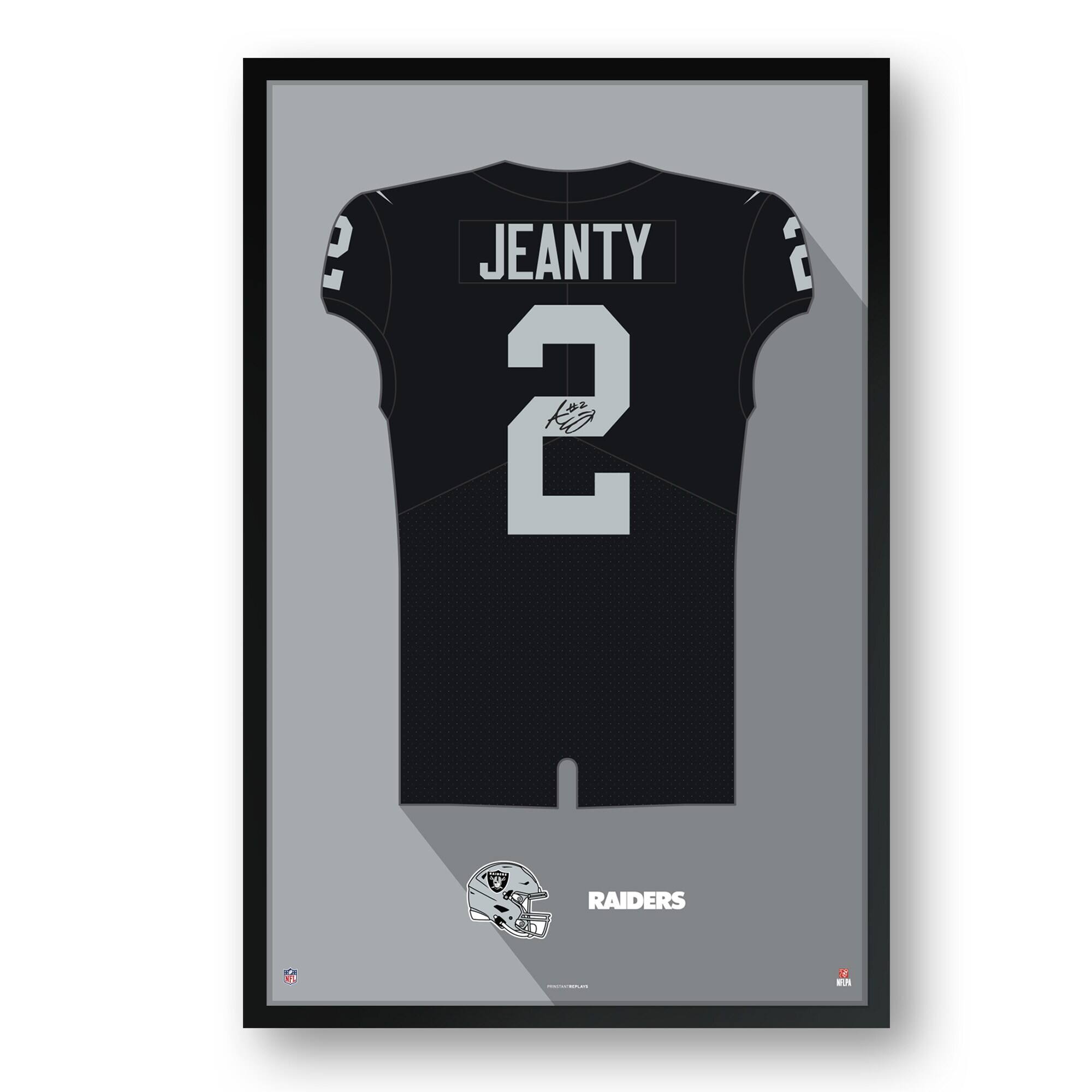Ashton Jeanty Las Vegas Raiders Facsimile Signature Framed Jersey Art Print