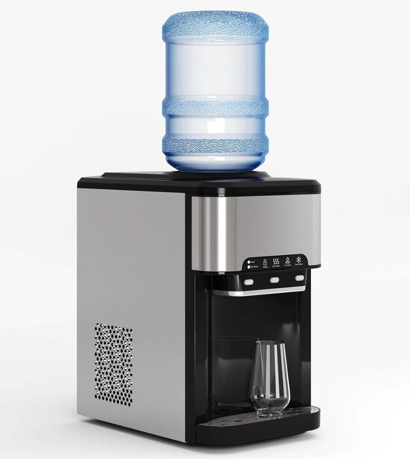 Circus Cirle - 3-in-1 countertop water dispenser with ice-making function, 44lbs/24 hours ice production - Black