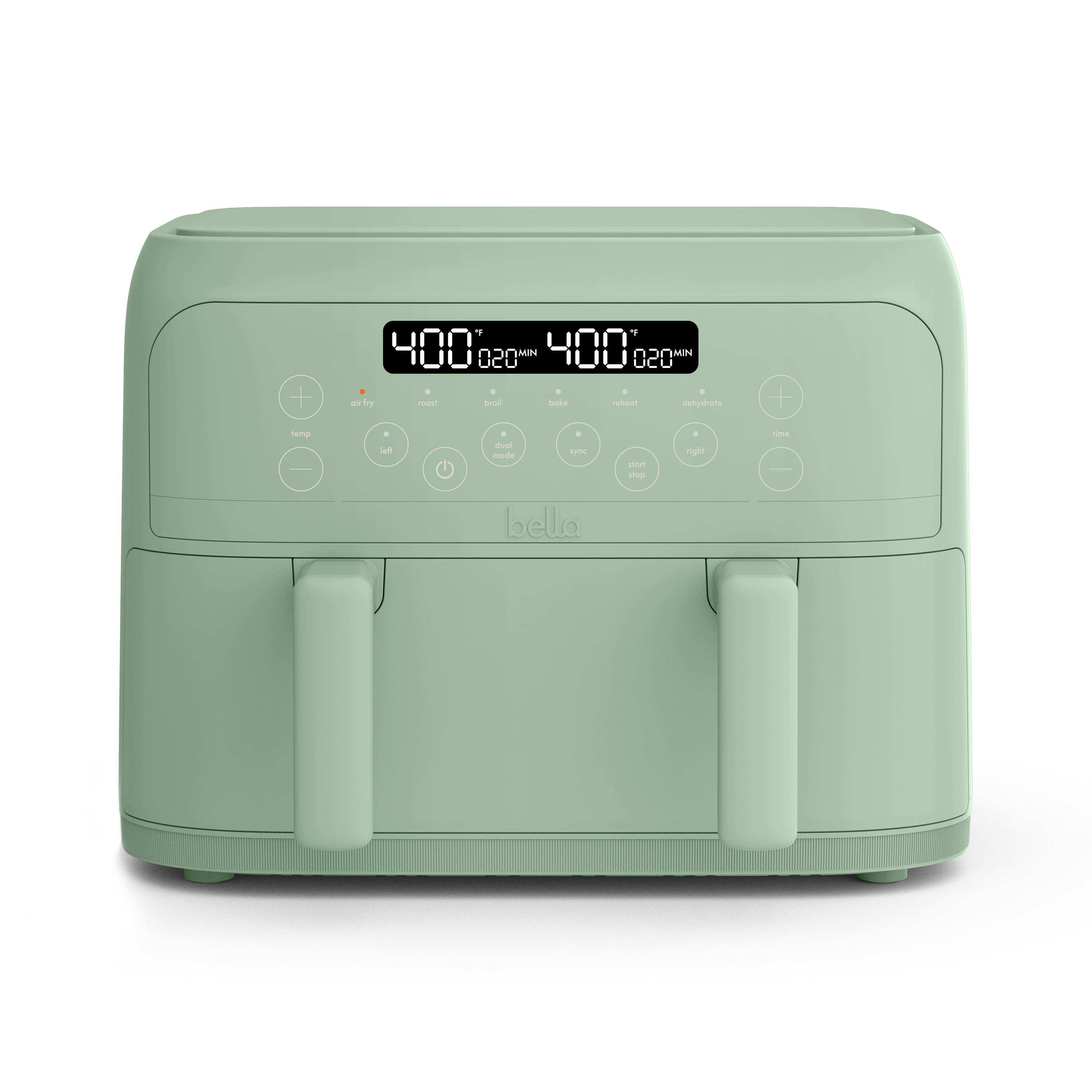Bella - 4-qt. TriZone Air Fryer - Seaglass - Front_Zoom
