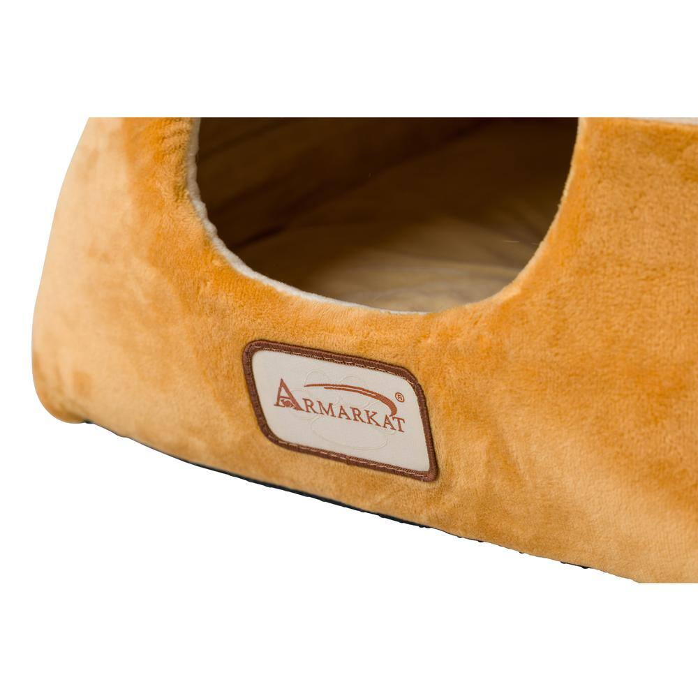 Alt View 6. Armarkat - 2In1 Cat Bed Cave Shape And Cuddle Pet Bed Brown/Beige - Brown.