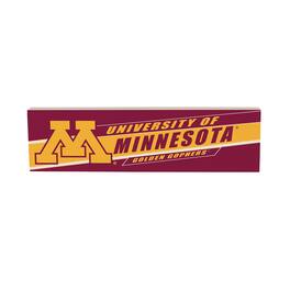 Evergreen Enterprises - Minnesota Golden Gophers 5" x 18" Shadow Logo Wood Mantle Sign - Multicolor