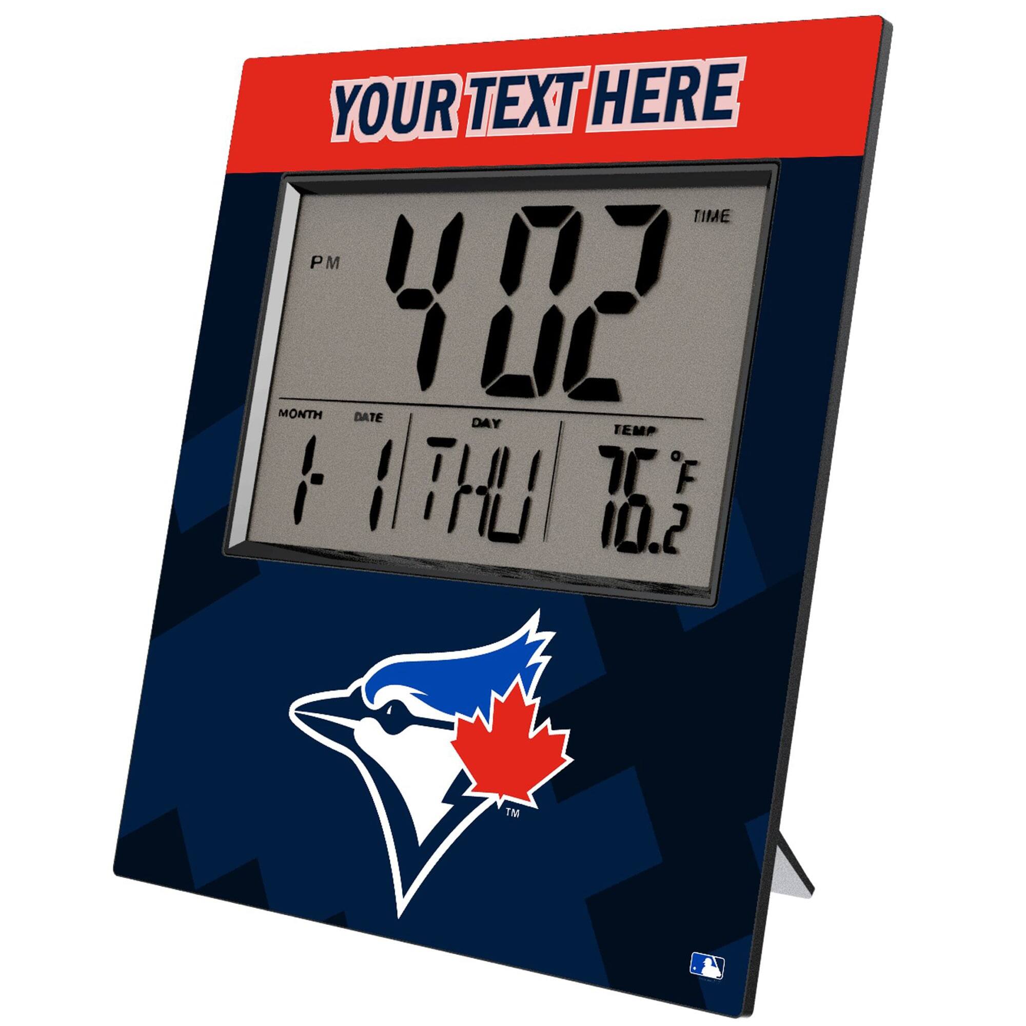 Keyscaper - Toronto Blue Jays Personalized Digital Desk Clock - Multicolor