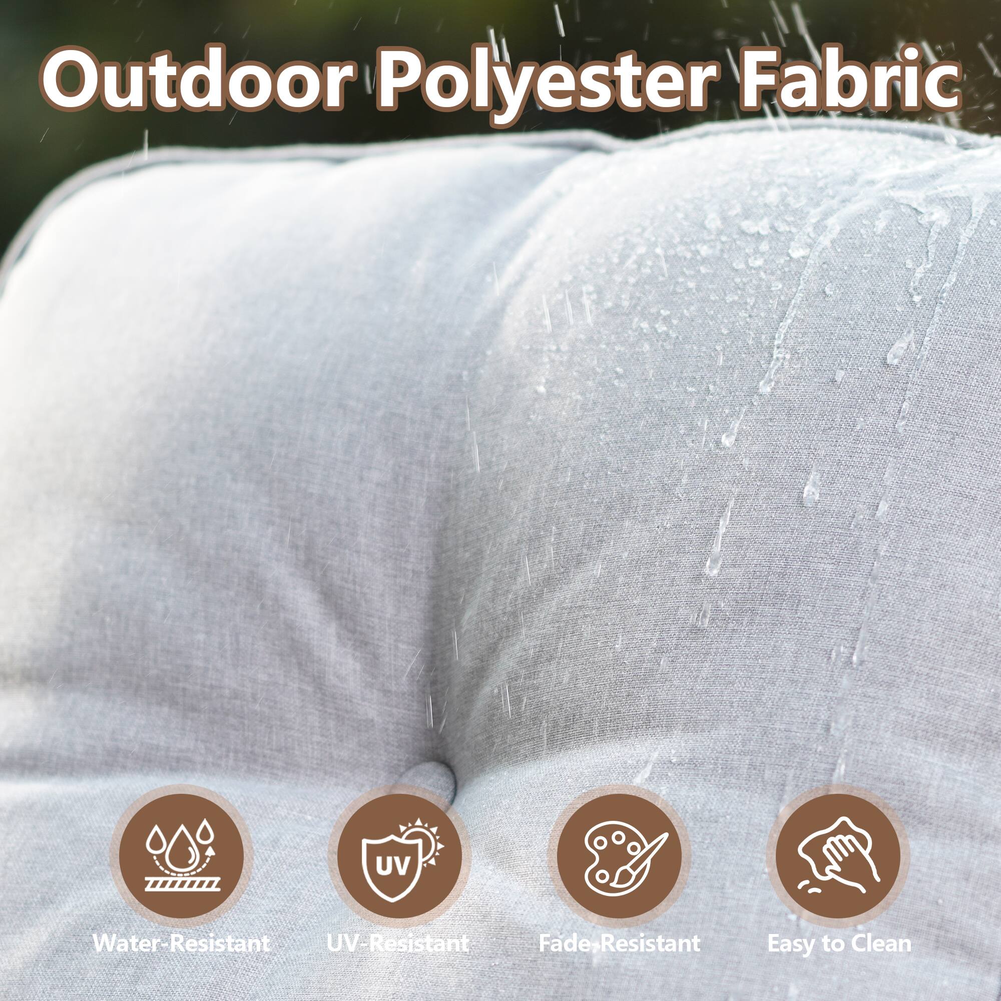 Outdoor Polyester Fabric

- Water-Resistant
- UV-Resistant
- Fade-Resistant
- Easy to Clean