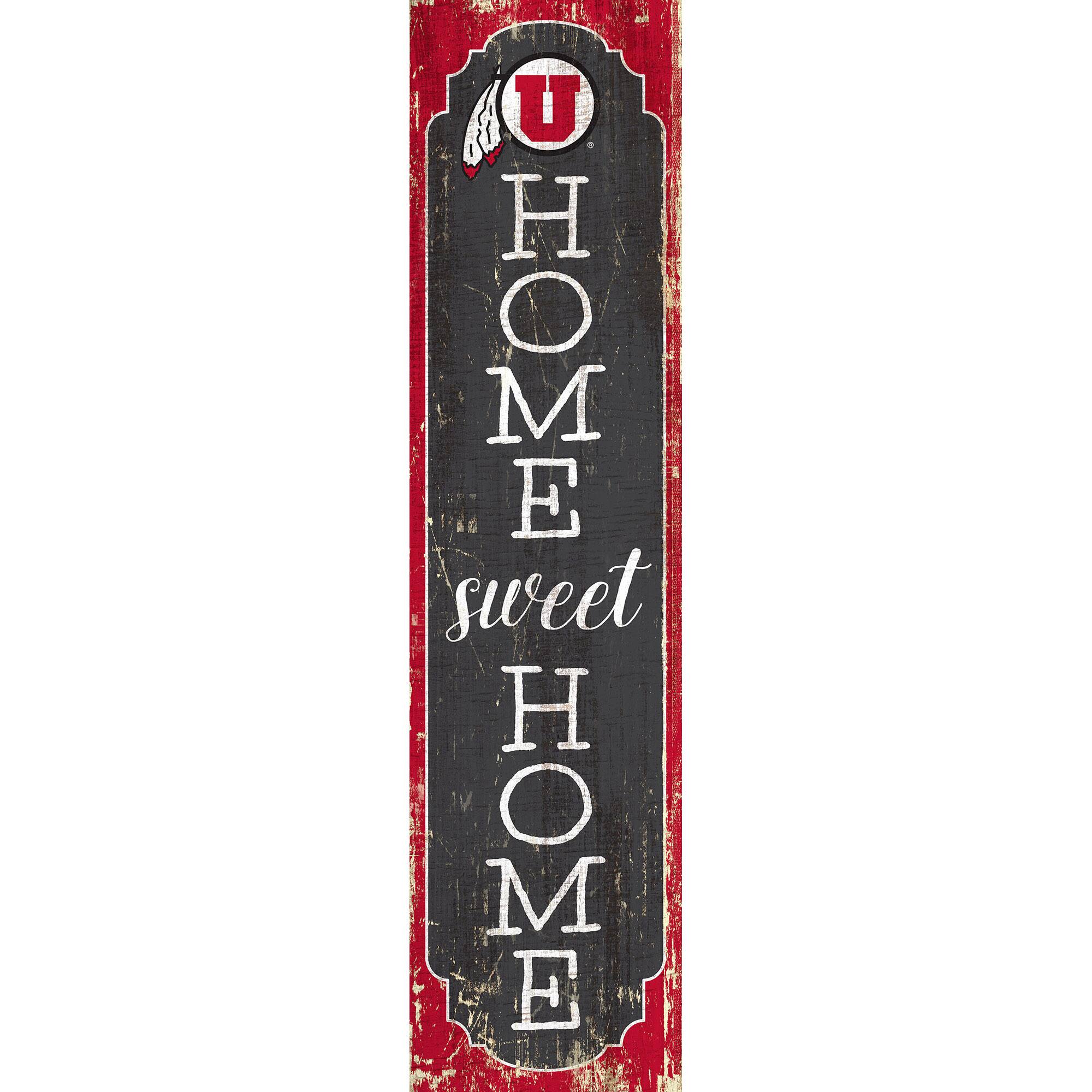 Utah Utes 24" Home Sweet Home Leaner Sign
