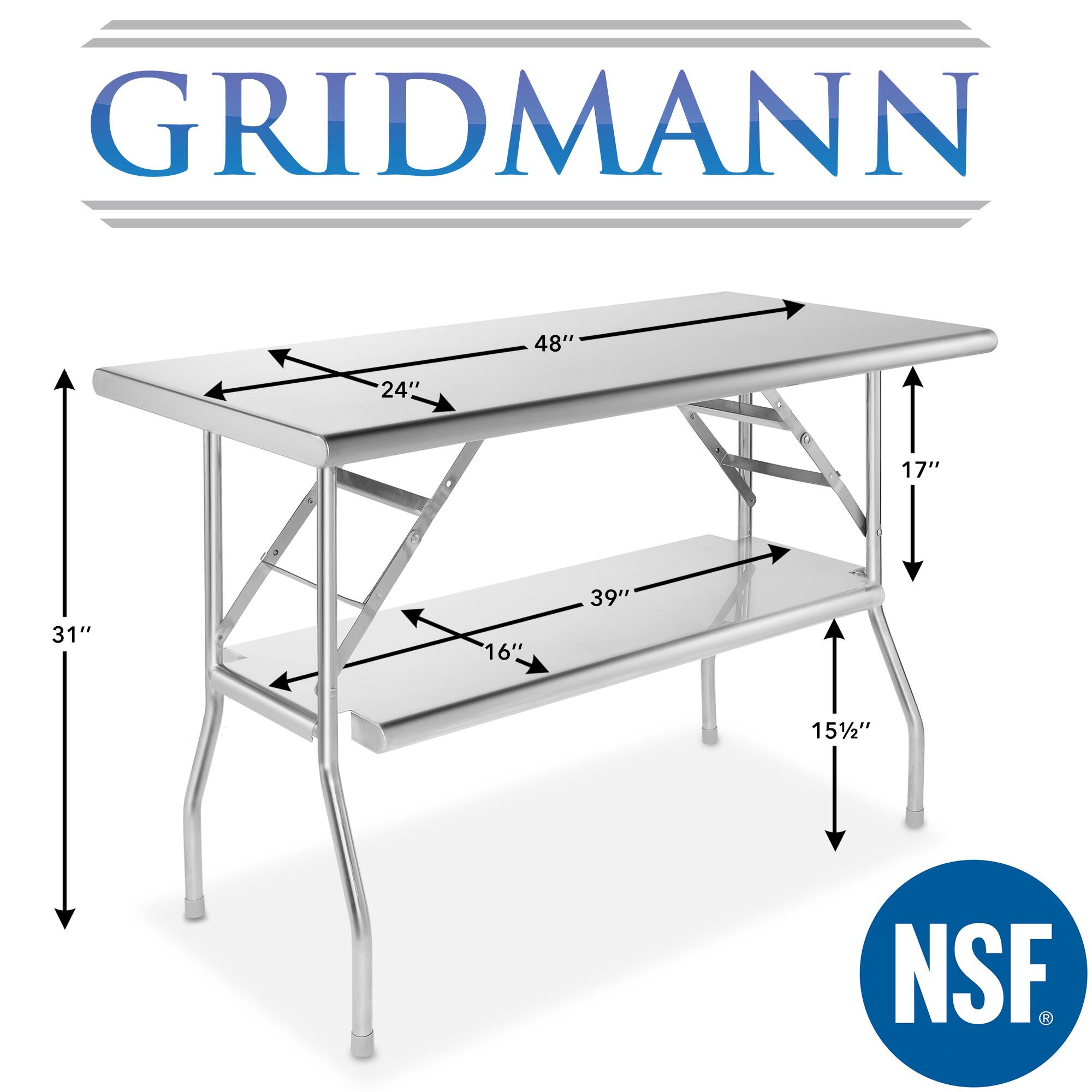GRIDMANN 48" 24" 17" 31" 16" 39" 15½" NSF