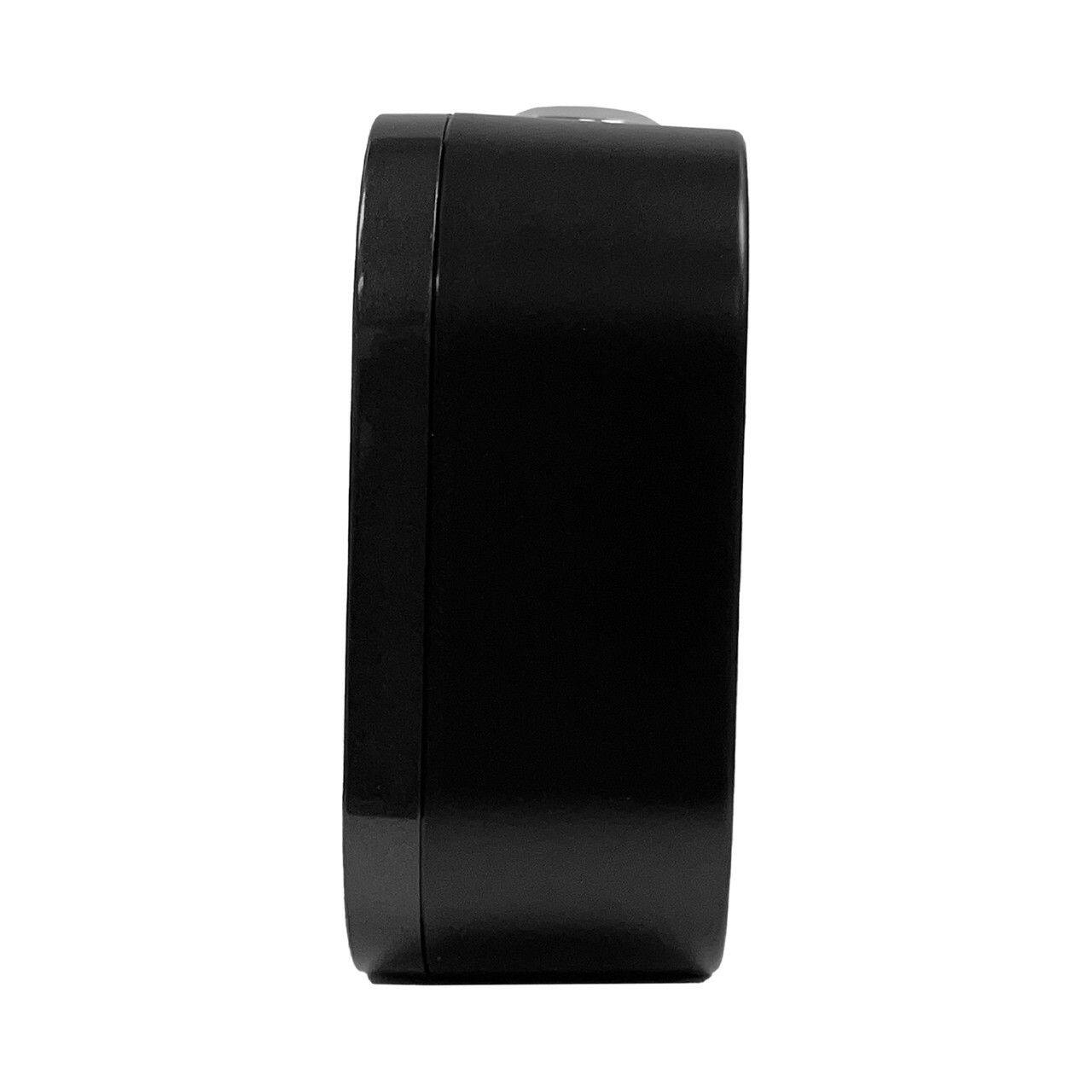 Back. Seiko - Seiko 4" Kyoda Alarm Clock - Black - Black/Black.