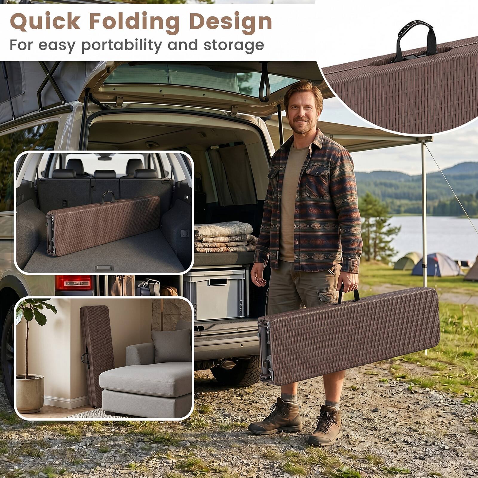 Quick Folding Design  
For easy portability and storage