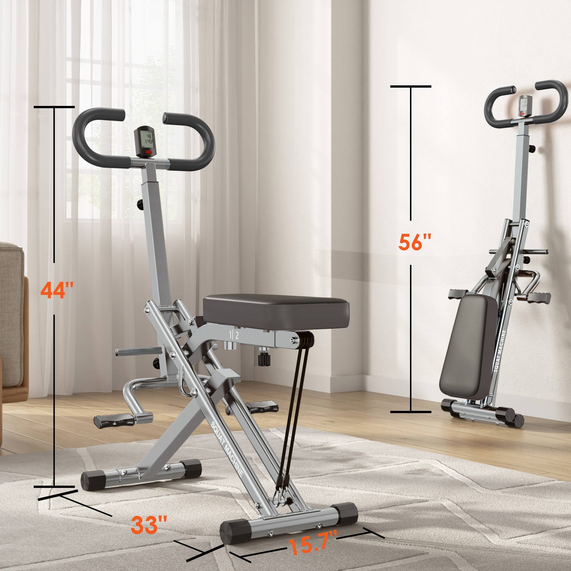 COD  
56"  
44"  
12  
SQUAT MACHINE  
MACHINE  
SCUAT MACHINE  
33"  
15.7"