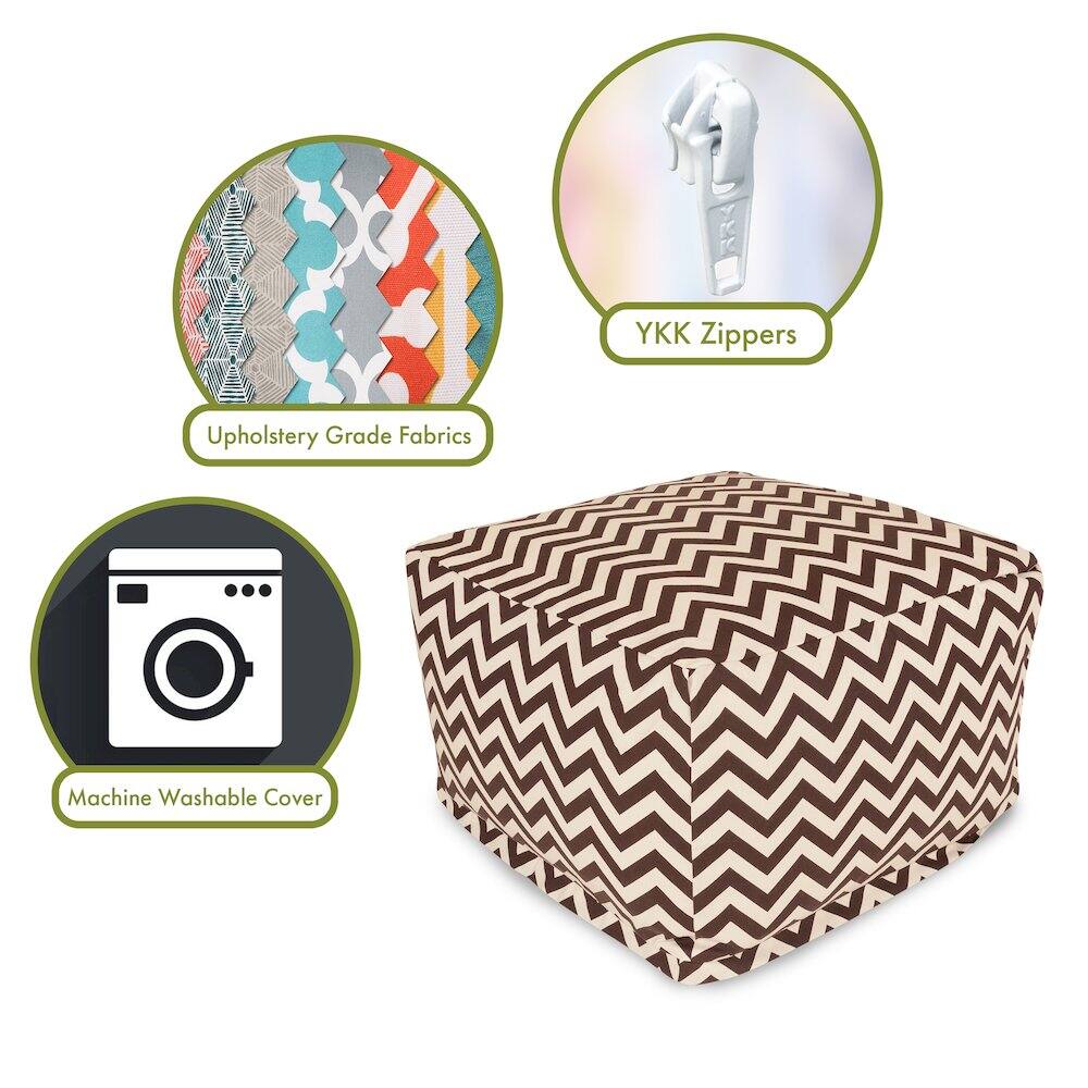 - Upholstery Grade Fabrics
- YKK Zippers
- Machine Washable Cover