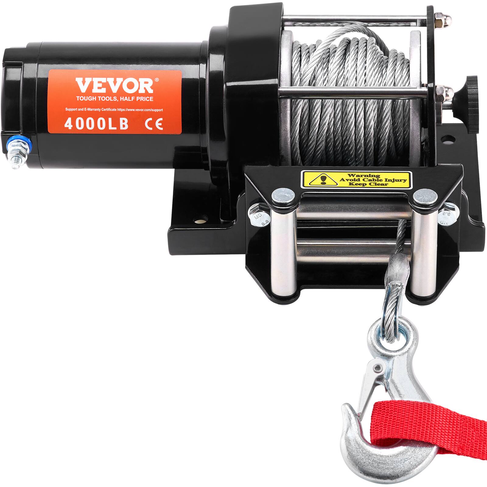 VEVOR  
TOUGH TOOLS, HALF PRICE  
Support and Warranty Certificate: https://www.vevor.com/support  
4000LB  
CE  

Warning: Avoid Cable Injury  
Keep Clear
