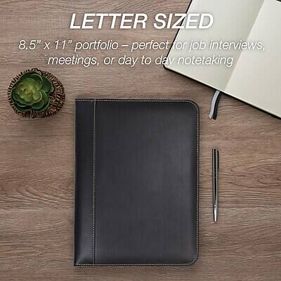 LETTER SIZED  
8.5" x 11" portfolio – perfect for job interviews, meetings, or day-to-day notetaking