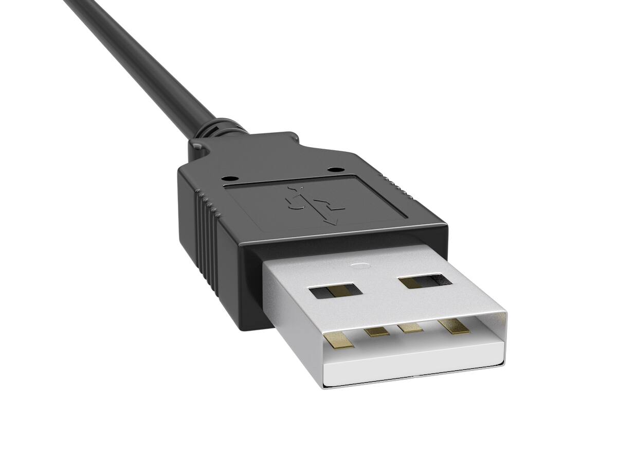 Angle. Cable Leader - USB 2.0 Panel-Mount USB-A Extension Cable, A Male to A Female 480Mbps for Server Rack, Kiosk - Black.