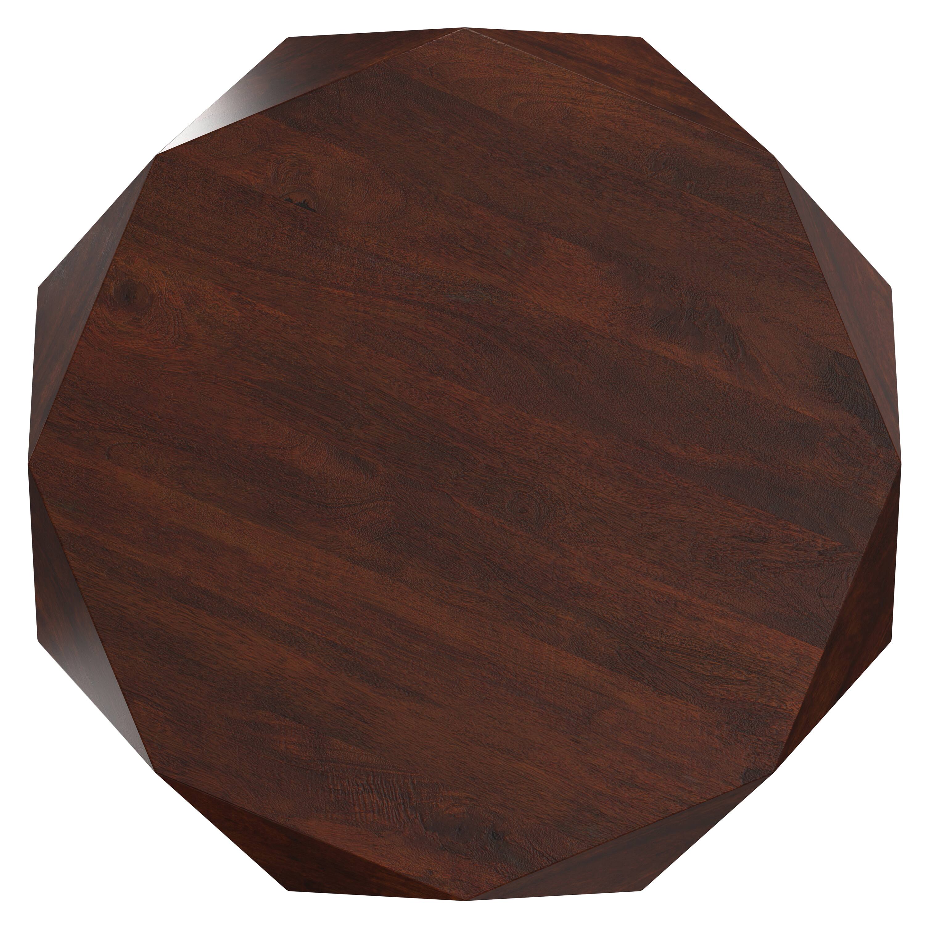 Alt View 2. Simpli Home - Zayn SOLID ACACIA WOOD 35 inch Wide Irregular Contemporary Coffee Table in Walnut Brown, Fully Assembled - Walnut Brown.