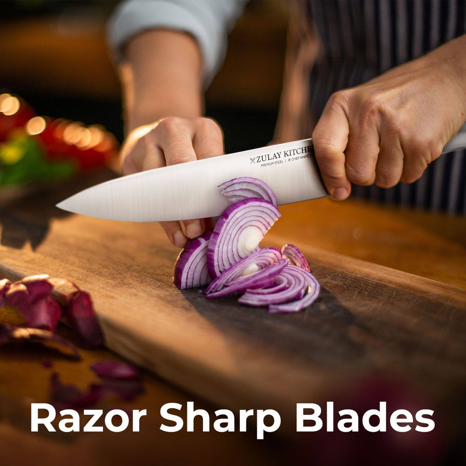 ZULAY KITCHEN PREMIUM STEEL | CHEF KNIFE

Razor Sharp Blades