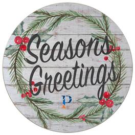Jardine - Wisconsin-Platteville Pioneers 20'' x 20'' Season's Greetings Circle - White