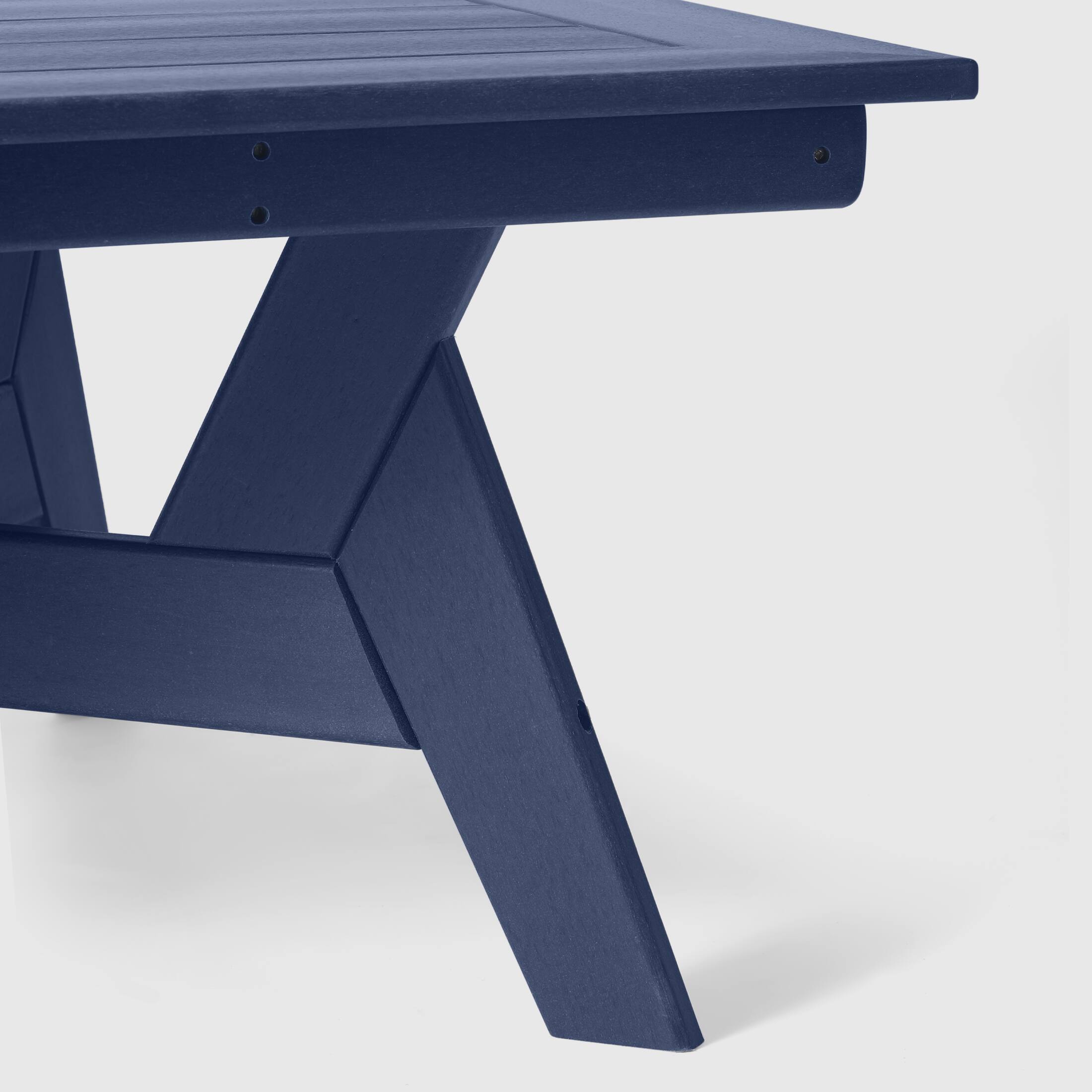 Alt View 2. WestinTrends - WestinTrends Avalon Modern Low Outdoor Patio Square HDPE Coffee Table - Navy Blue.