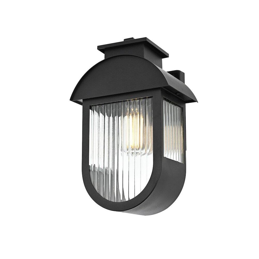 Back. Elegant Lighting - Albert 7 inch Outdoor Pendant in Black - Black.