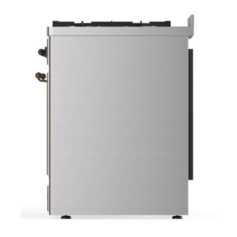 Alt View 5. ILVE - ILVE Majestic II 30 inch Dual Fuel Range with 5 Burners (Natural Gas, Stainless Steel, Burnished Trim) - Stainless Steel.