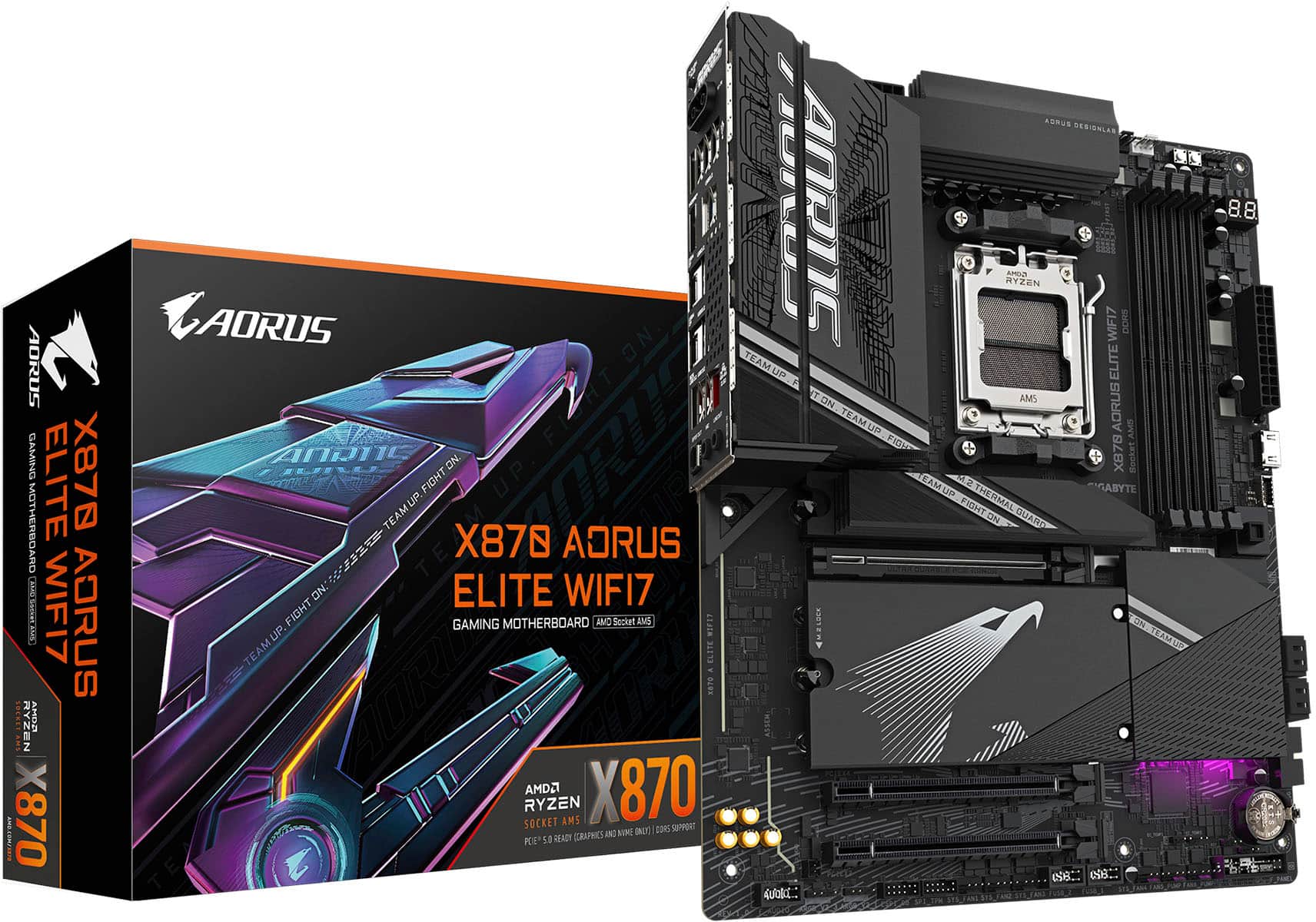 AORUS GAMING X870 MOTHERBOARD ELITE WIFI7 AORUS JUAETA RYZEN 870 AMD RYZEN 870 SOCKET AMS NINE INLO DOR5 SUPPOR EORAPHICS AND PEE'S REACT s6. et8 AORUS WIFI7 ON TEAM ELITE UP P TON AMS FIOHT TEAM U LT FIDL ADRUS AMD ANOn TULUI ON X878 Tu0h FIGHT TEAM UP .2 ABYTE FIGHT THERMAL TEAM UP DN GUARD X870 ADRUS ON ELITE WIFI7 FIGHT GAMING MOTHERBOARD ANO Scciet AMS AIJA ON TEAMUP TEAMUP ELITE X70 ASSEM AMD2 X870 RYZEN 870 SOCKET AMS NINE INLO DOR5 SUPPOR EORAPHICS AND PEE'S REACT s6. et8