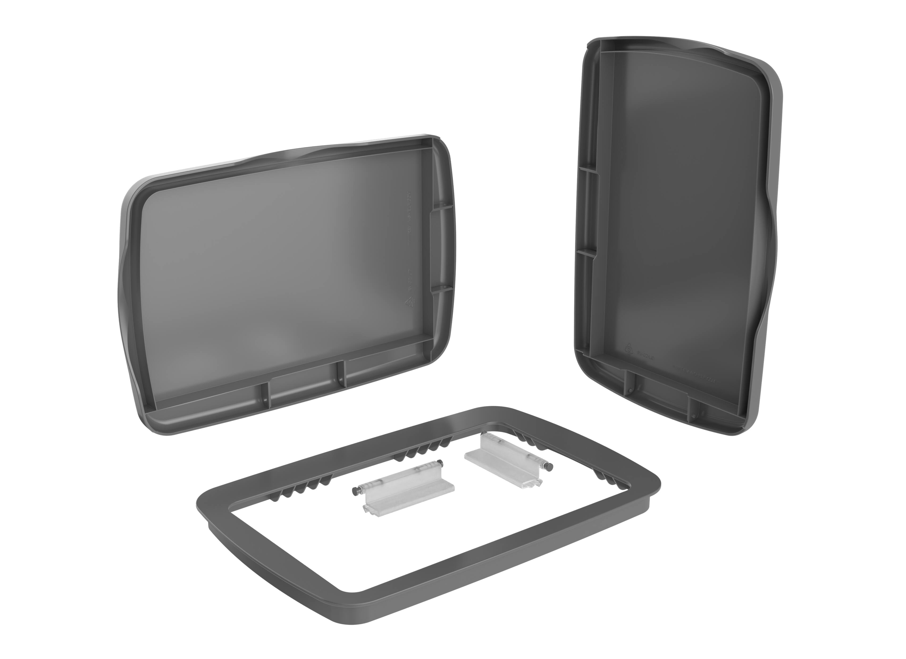 Alt View 6. Rev-A-Shelf - Rev-A-Shelf 27 qt. Trash Can Replacement Lid, Silver, RV-1024-LID-17-1 - Silver.